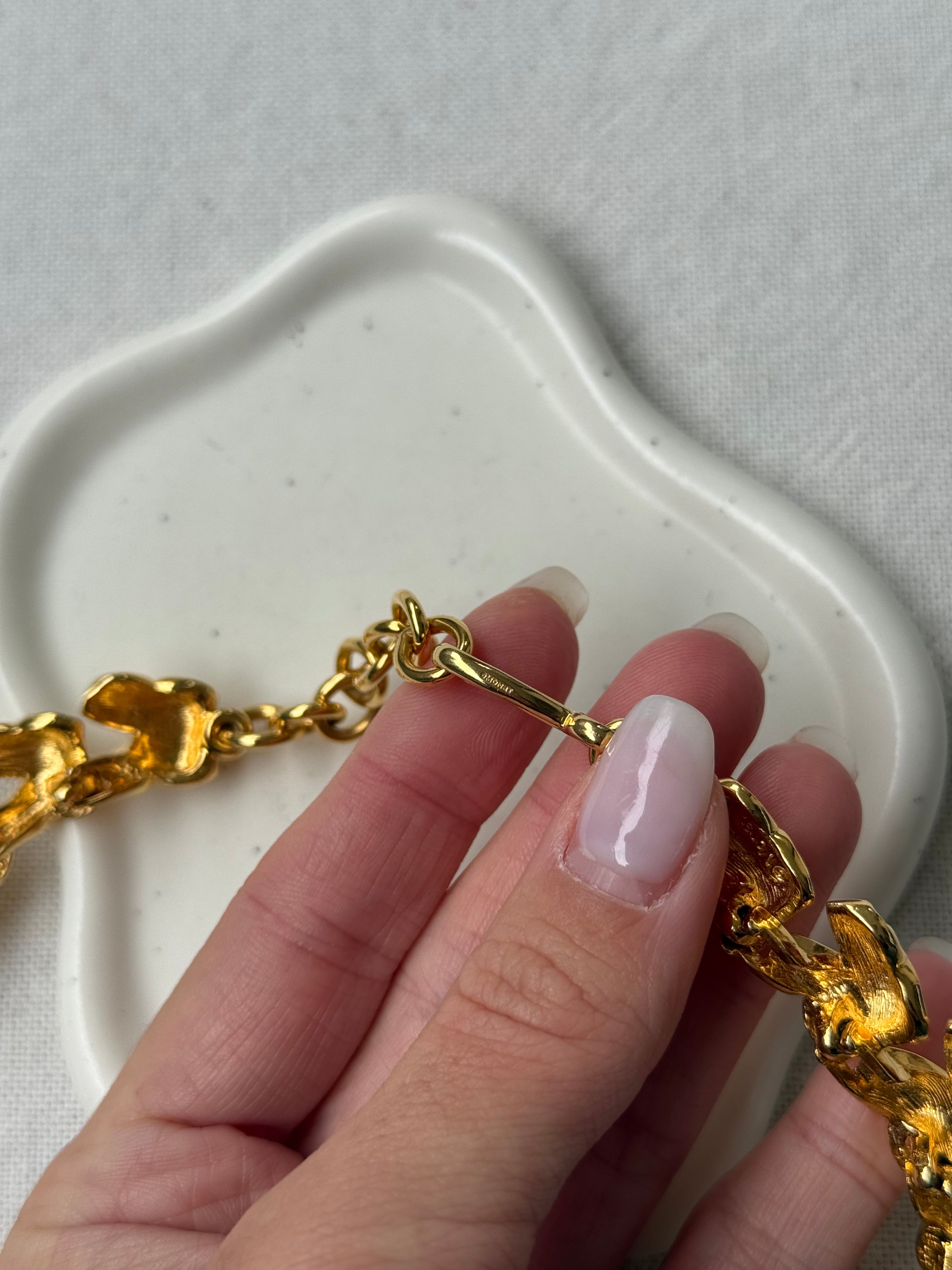 Collier Monet vintage - Maille rectangulaire