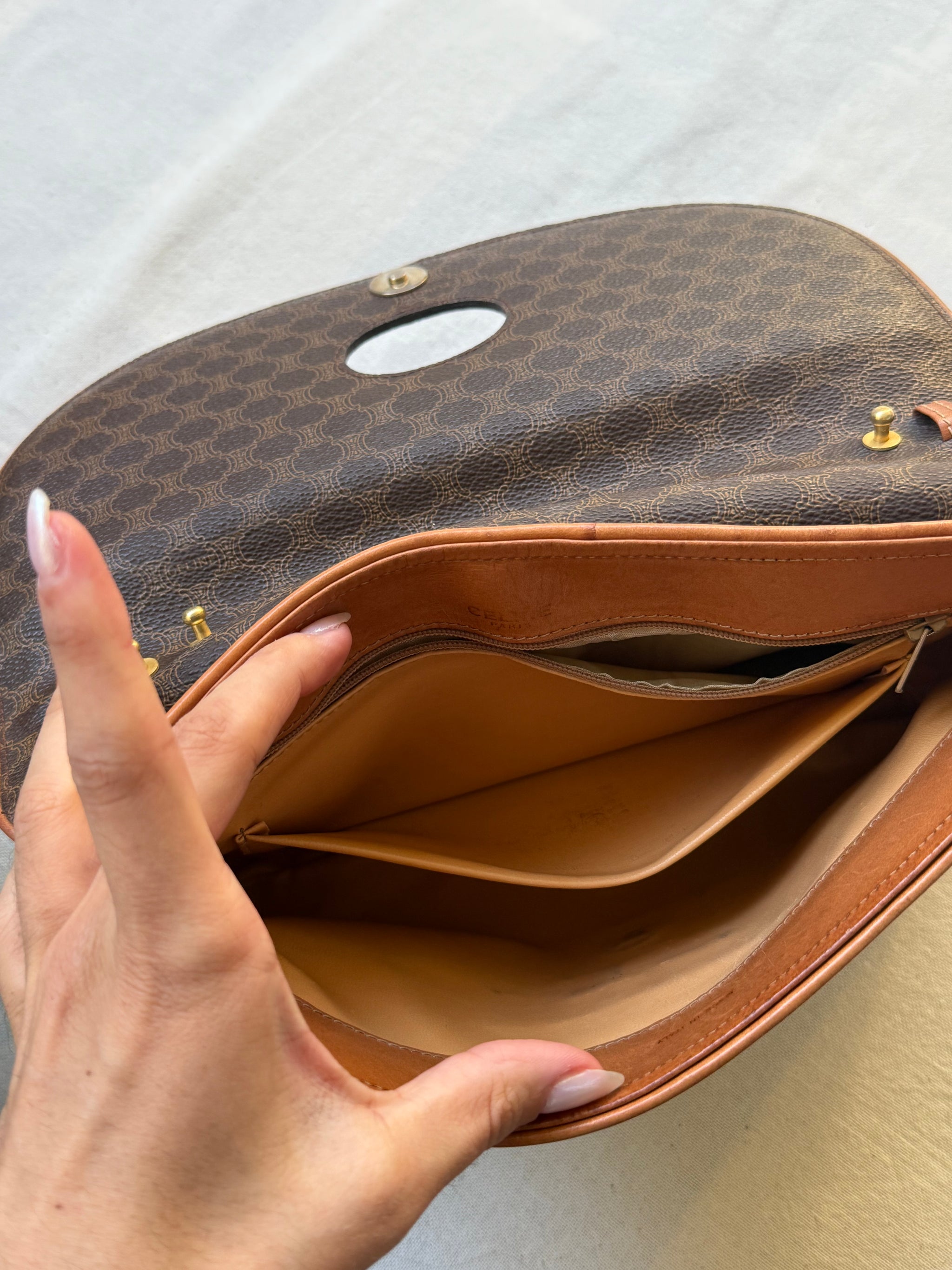 Pochette Céline vintage - Toile triomphe