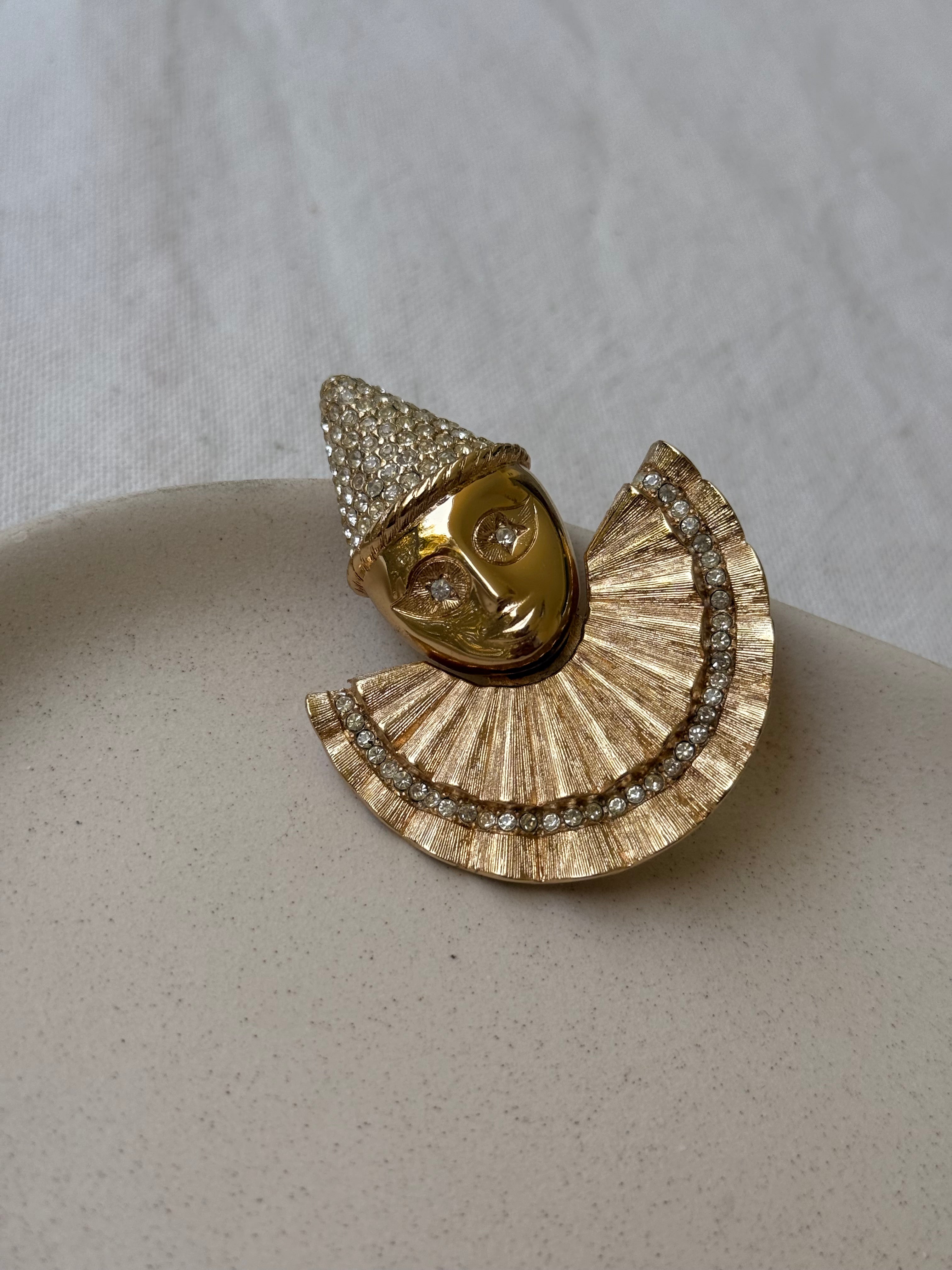 Broche Christian Dior vintage - Arlequin doré