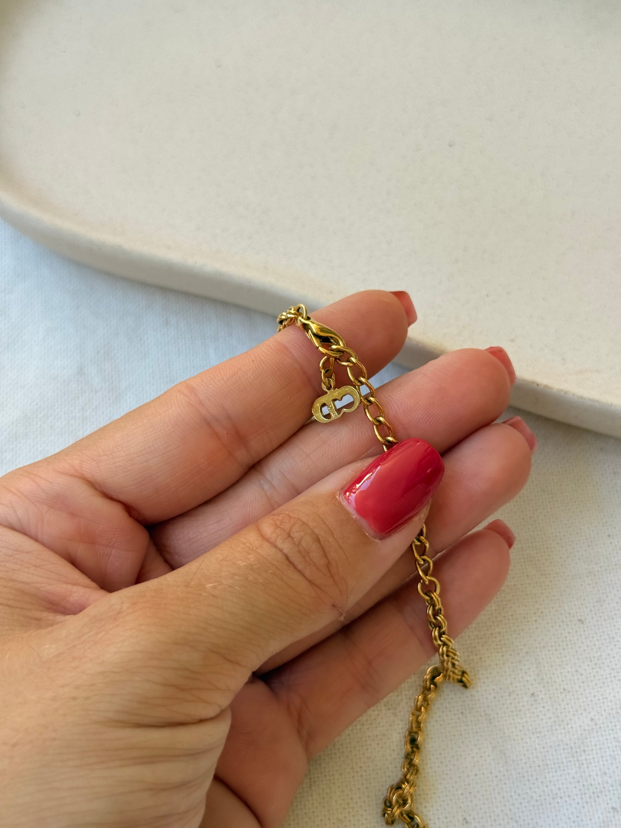 Collier Christian Dior vintage - CD strass