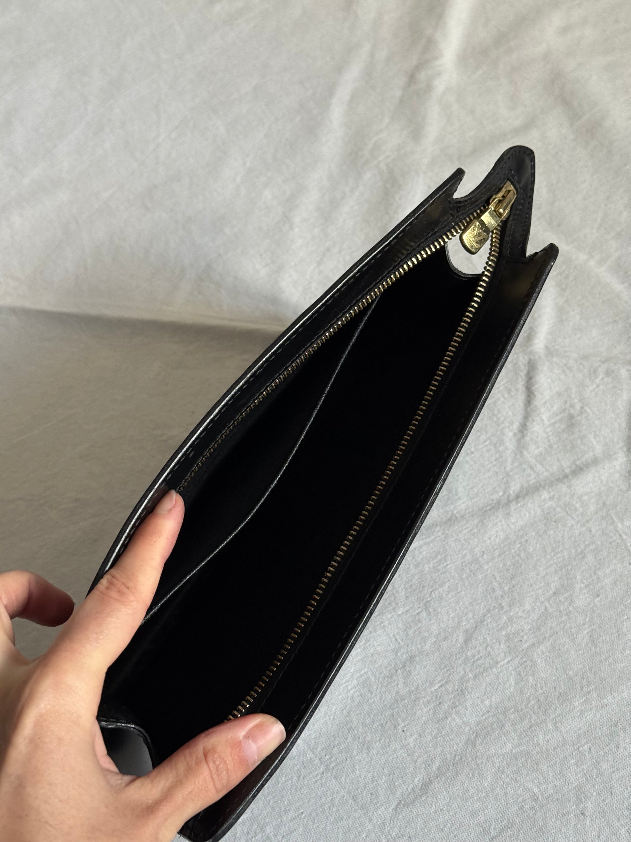 Pochette Louis Vuitton vintage - Cuir épi noir