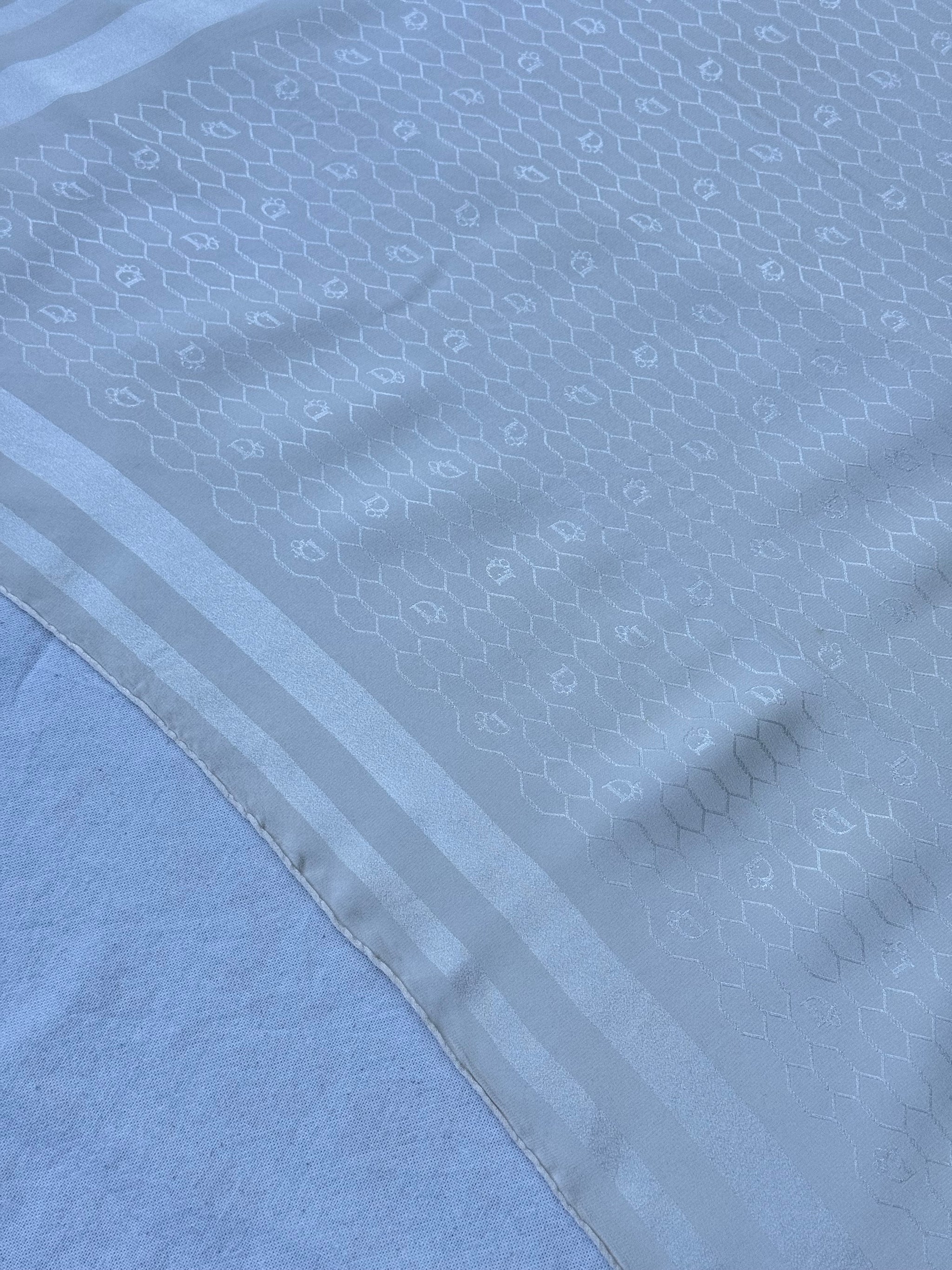Vintage Christian Dior Scarf – Tonal Monogram