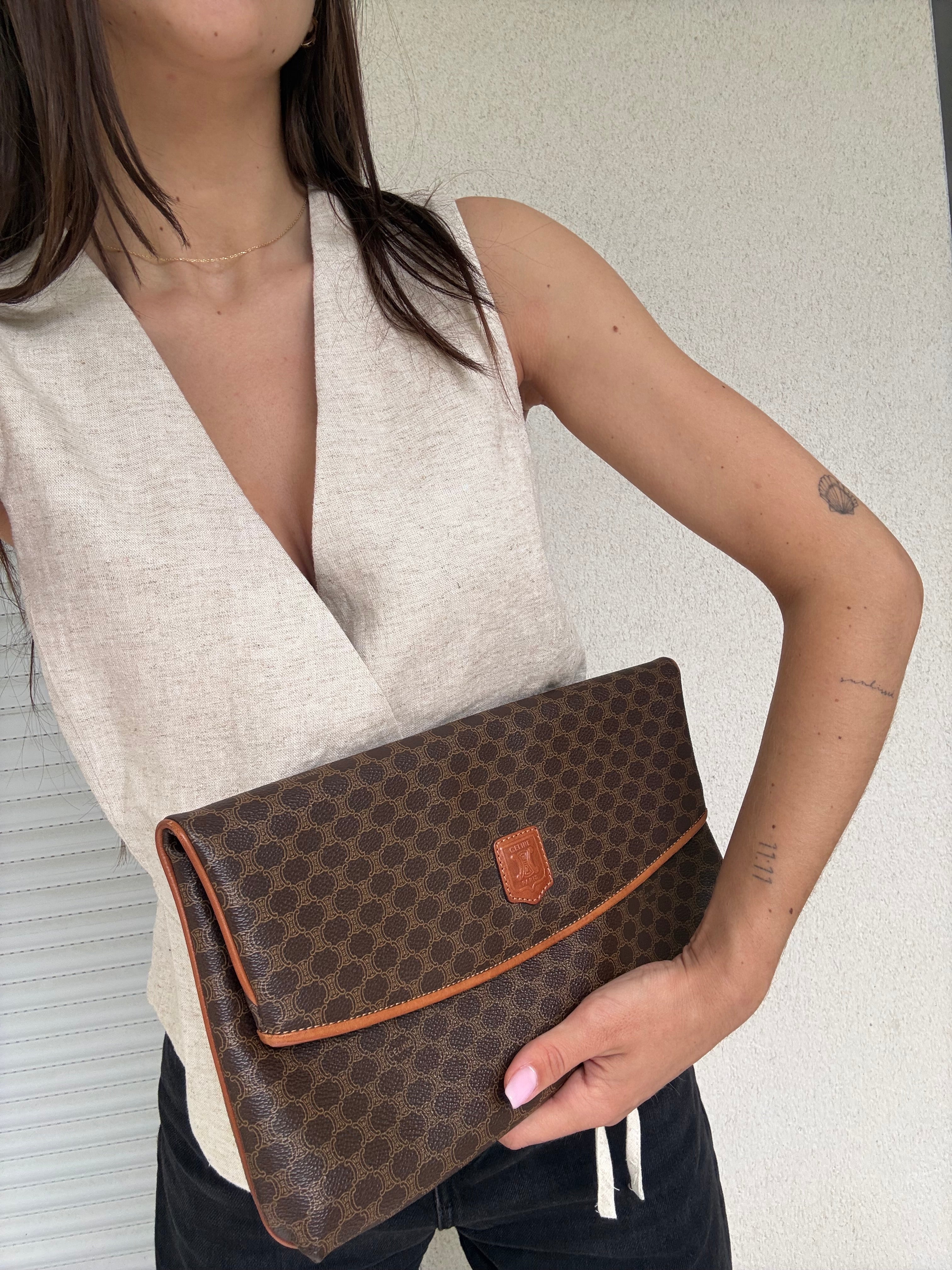 Pochette Céline vintage - Toile triomphe