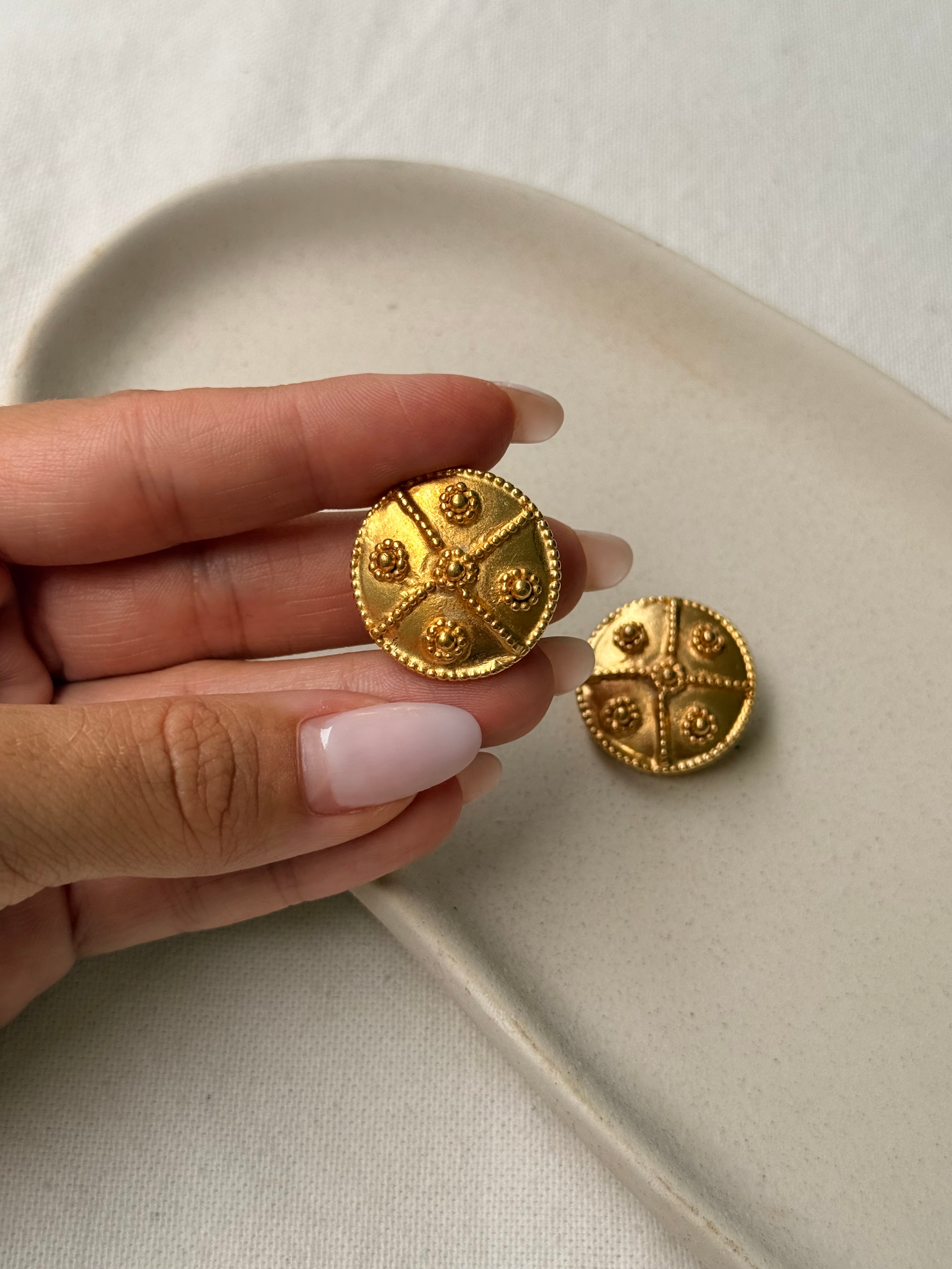 Boucles d’oreilles Anica vintage - Motifs floraux