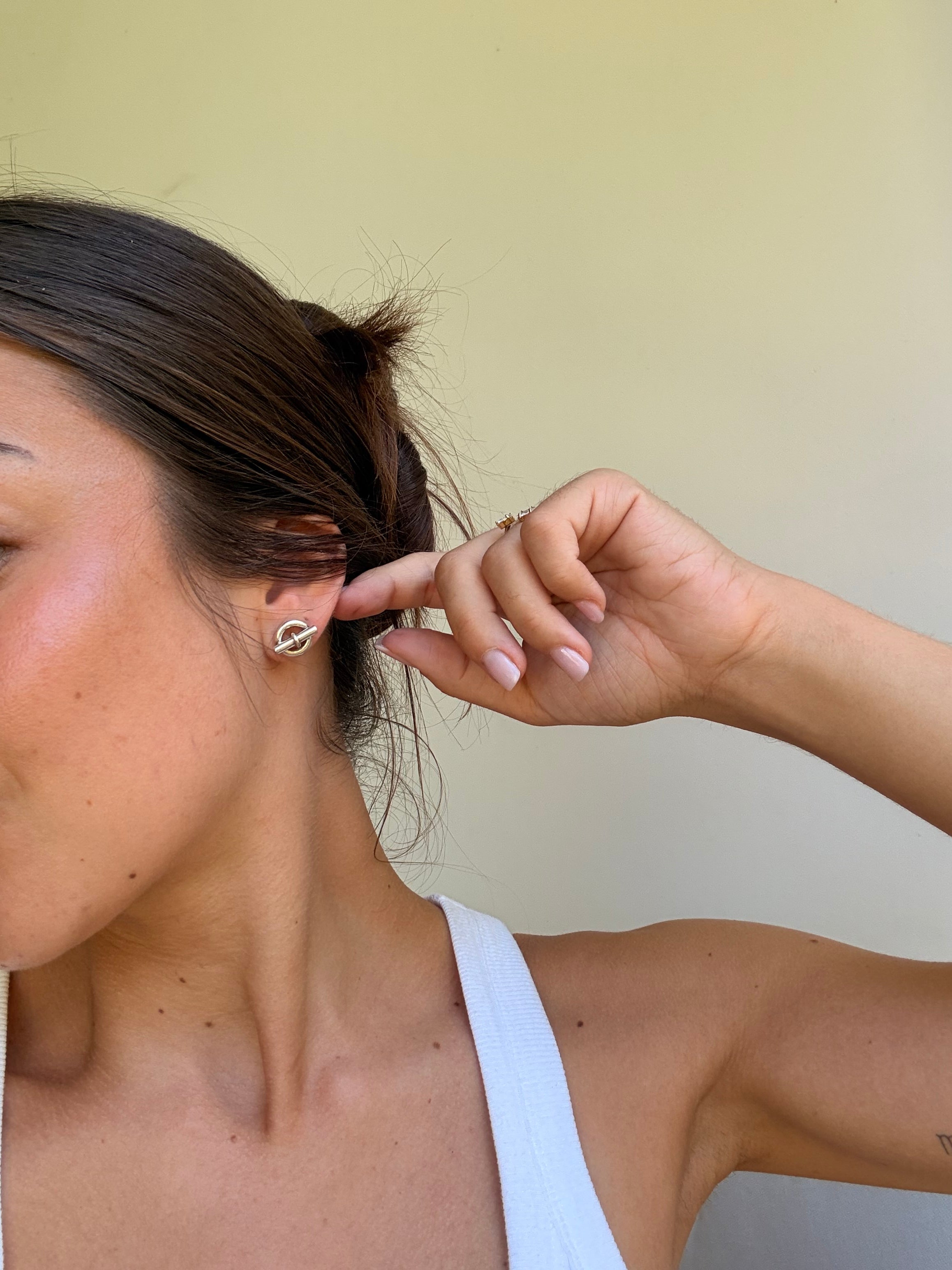 Boucles d’oreilles Hermes - Modèle Chaîne d’Ancre en argent