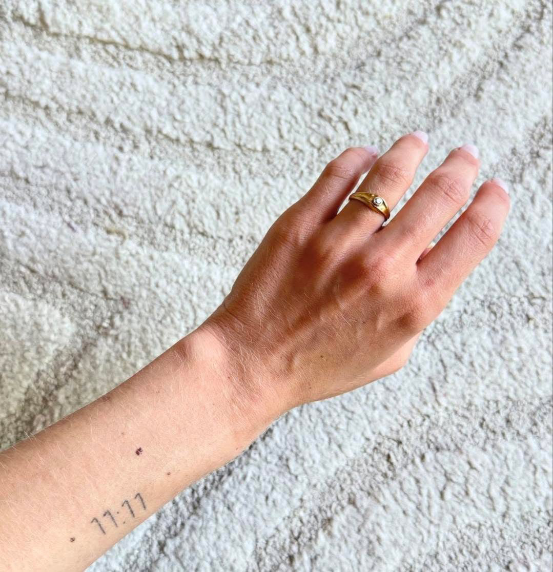 Bague vintage - Strass central