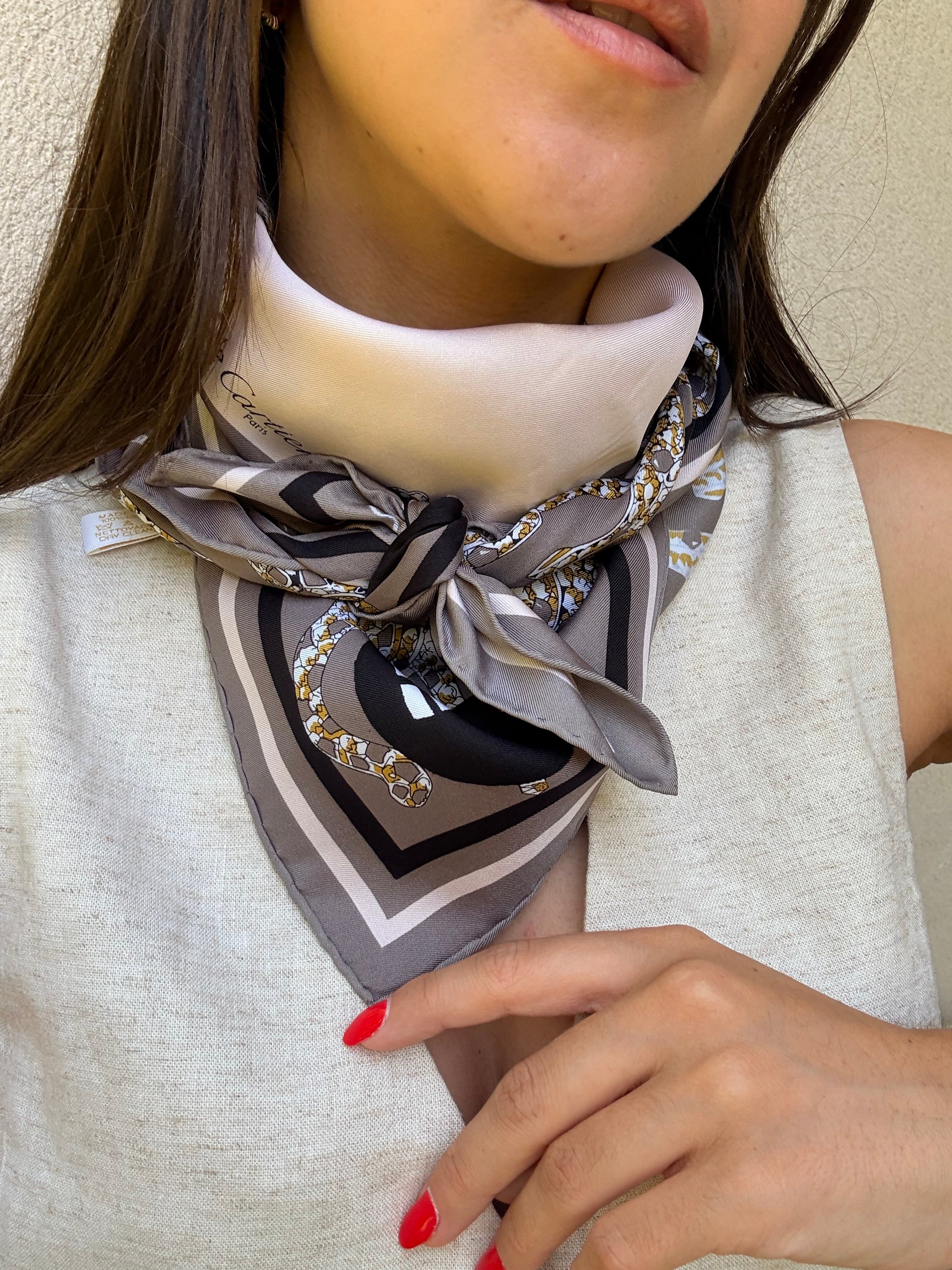 Foulard Cartier - Tigre et panthères