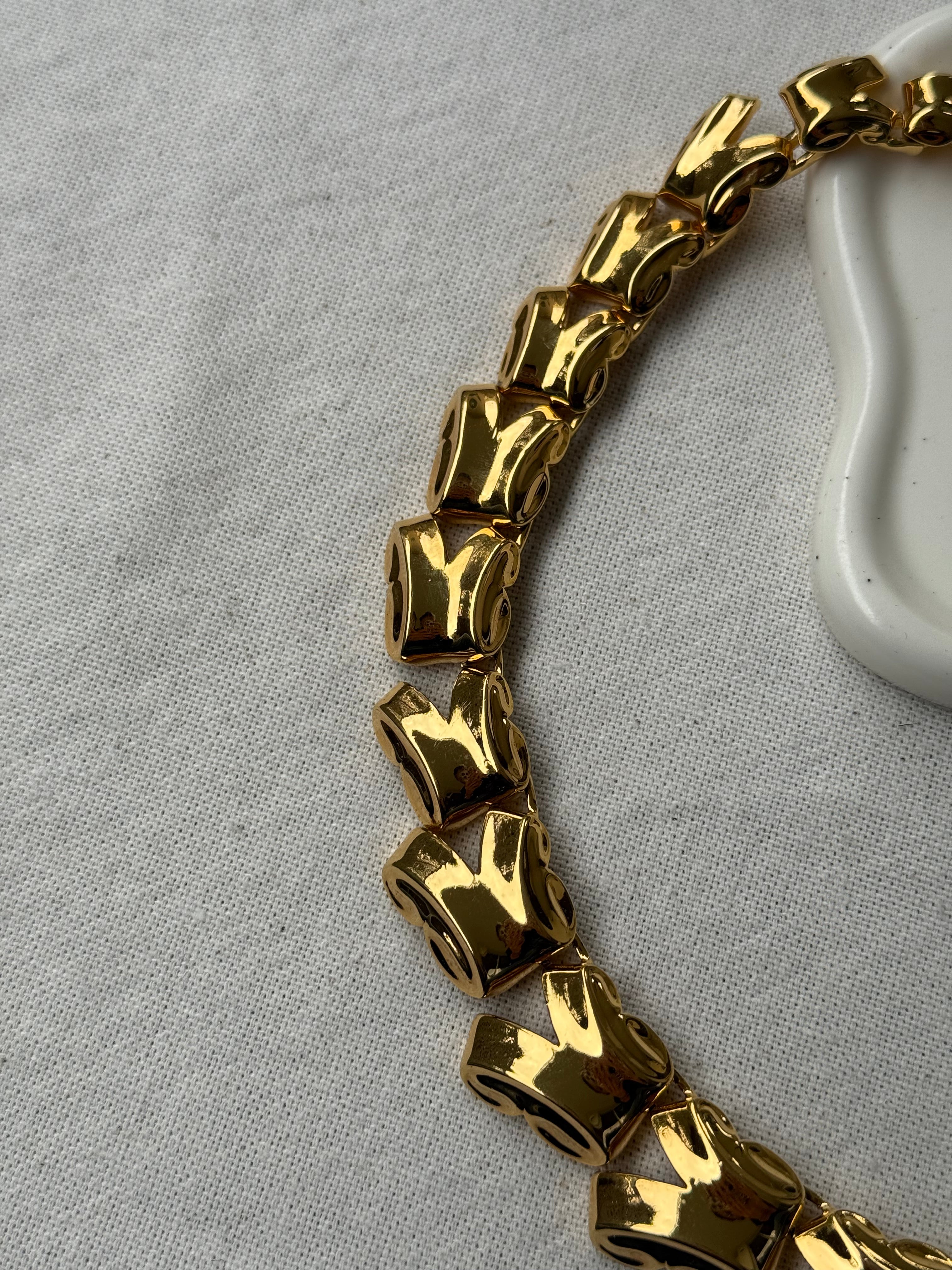 Collier Monet vintage - Maille rectangulaire