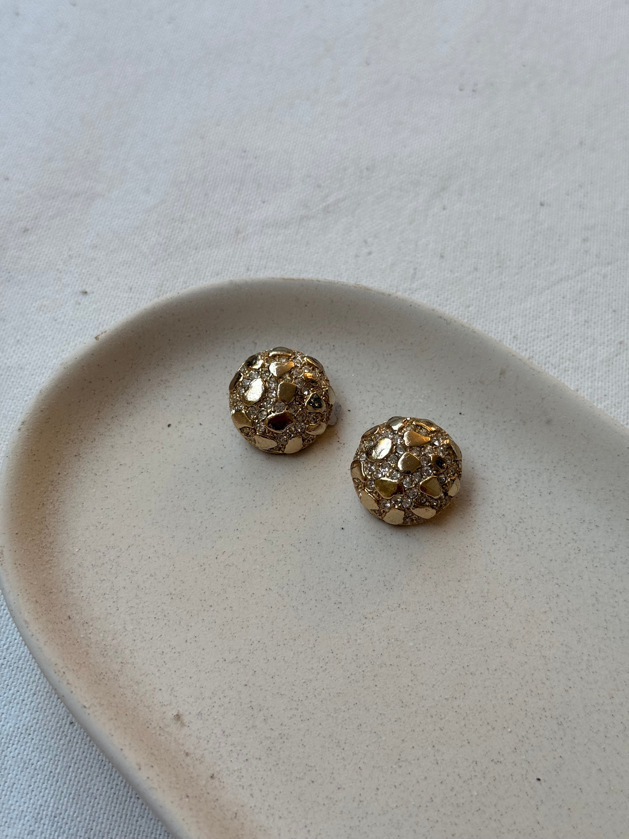 Boucles d’oreilles vintage - Pépites dorées