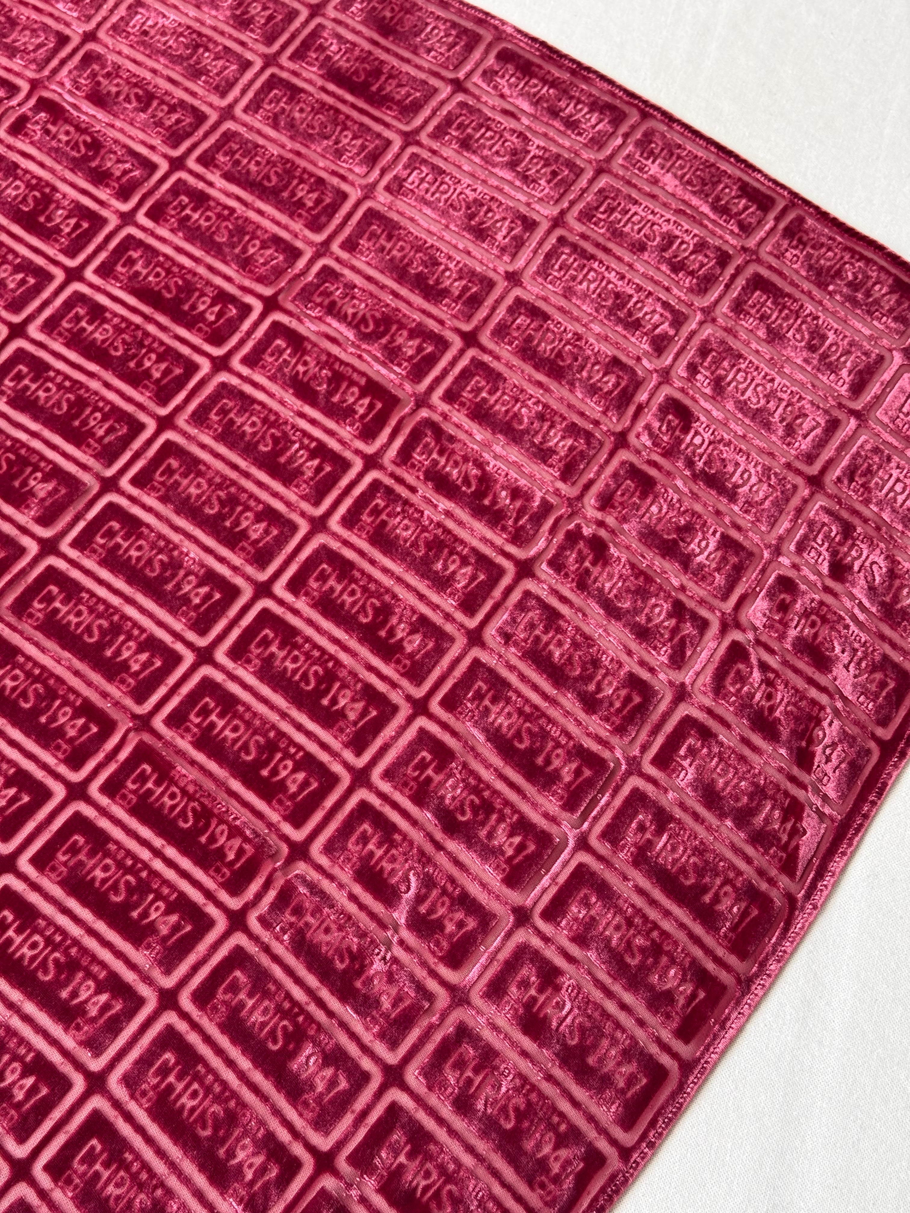 Foulard Christian Dior – Velours bordeaux