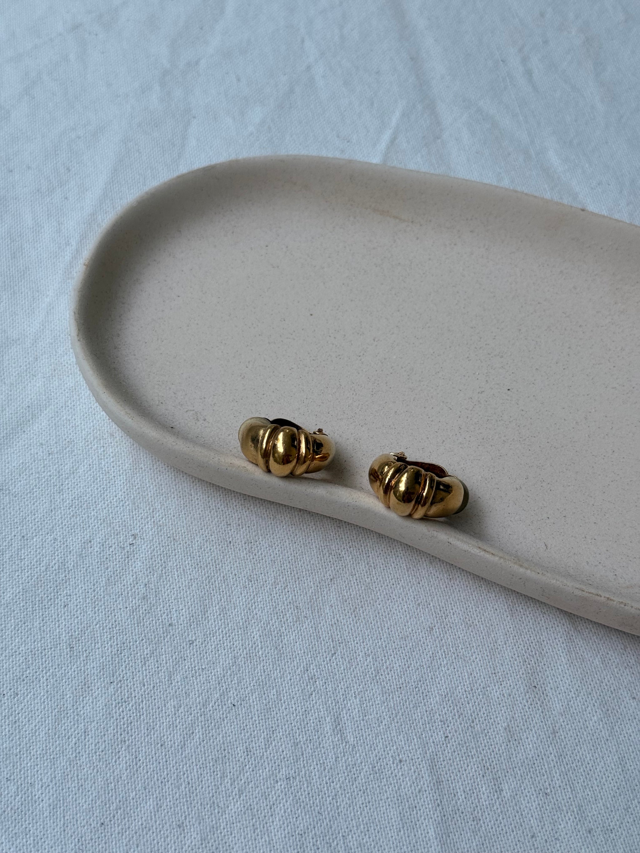 Boucles d’oreilles Agatha vintage - Créoles dorées