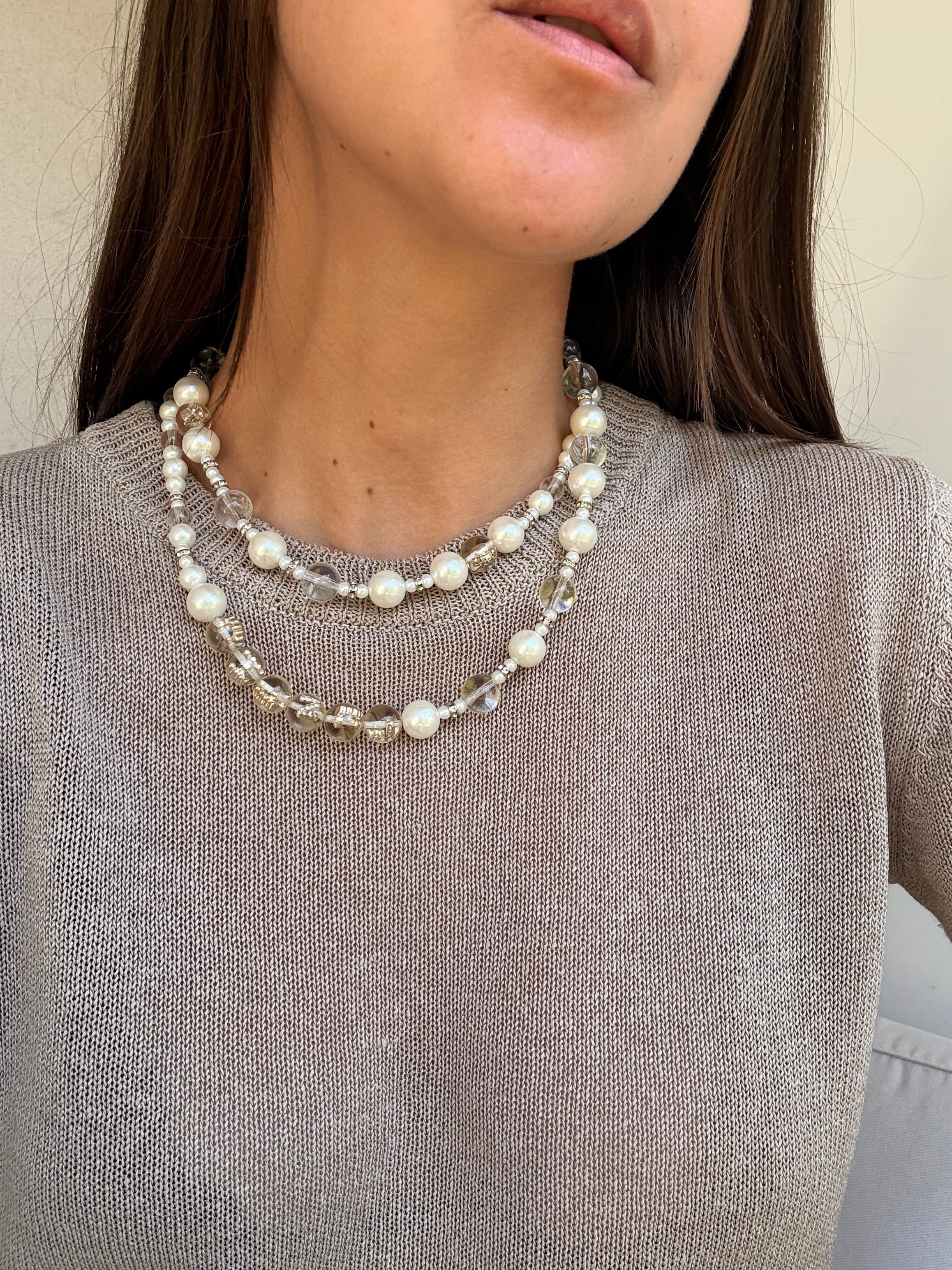 Collier sautoir Chanel - Perles et pâte de verre Collection 2019
