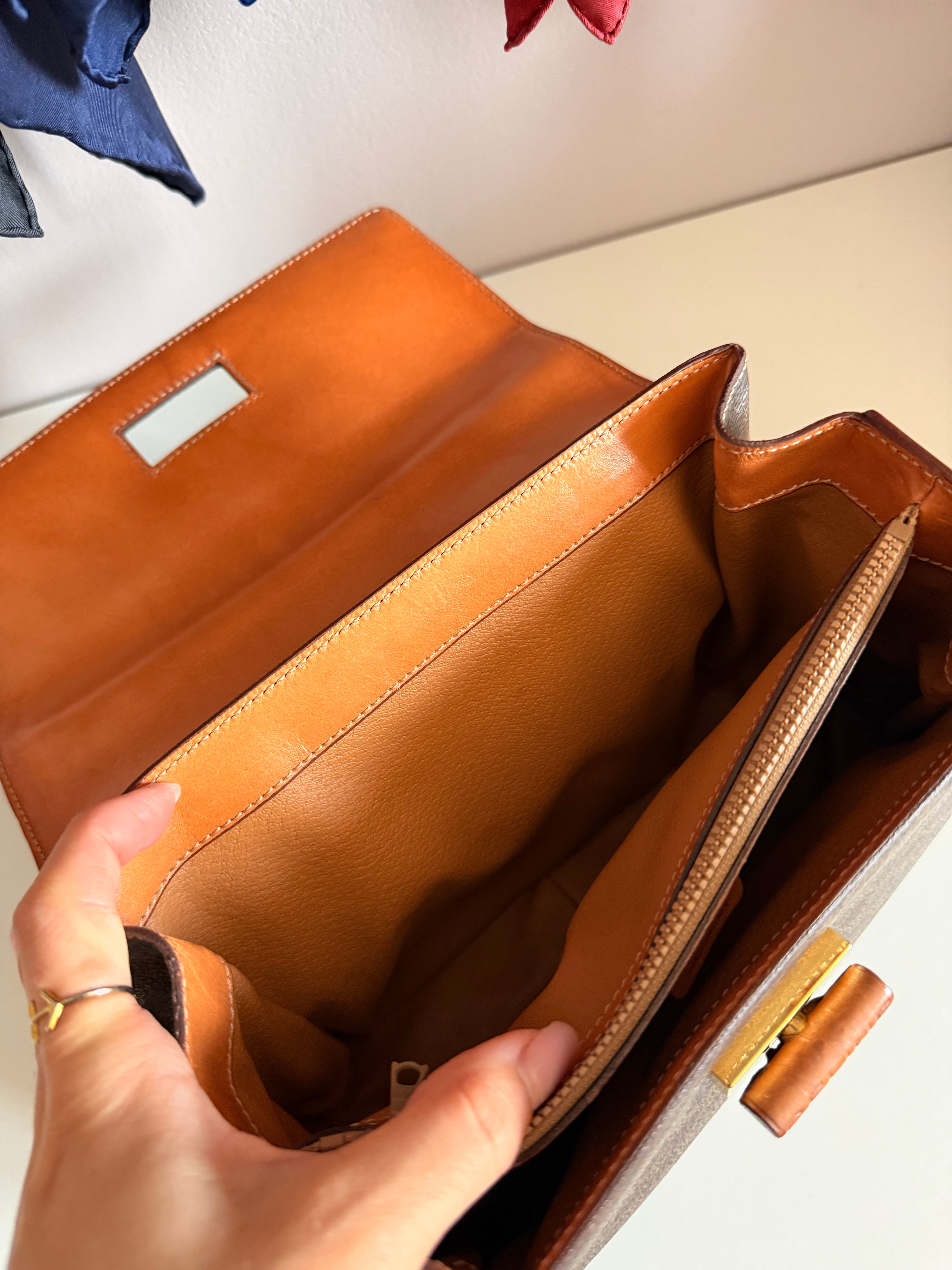Sac Céline vintage - Turn Lock toile macadam triomphe