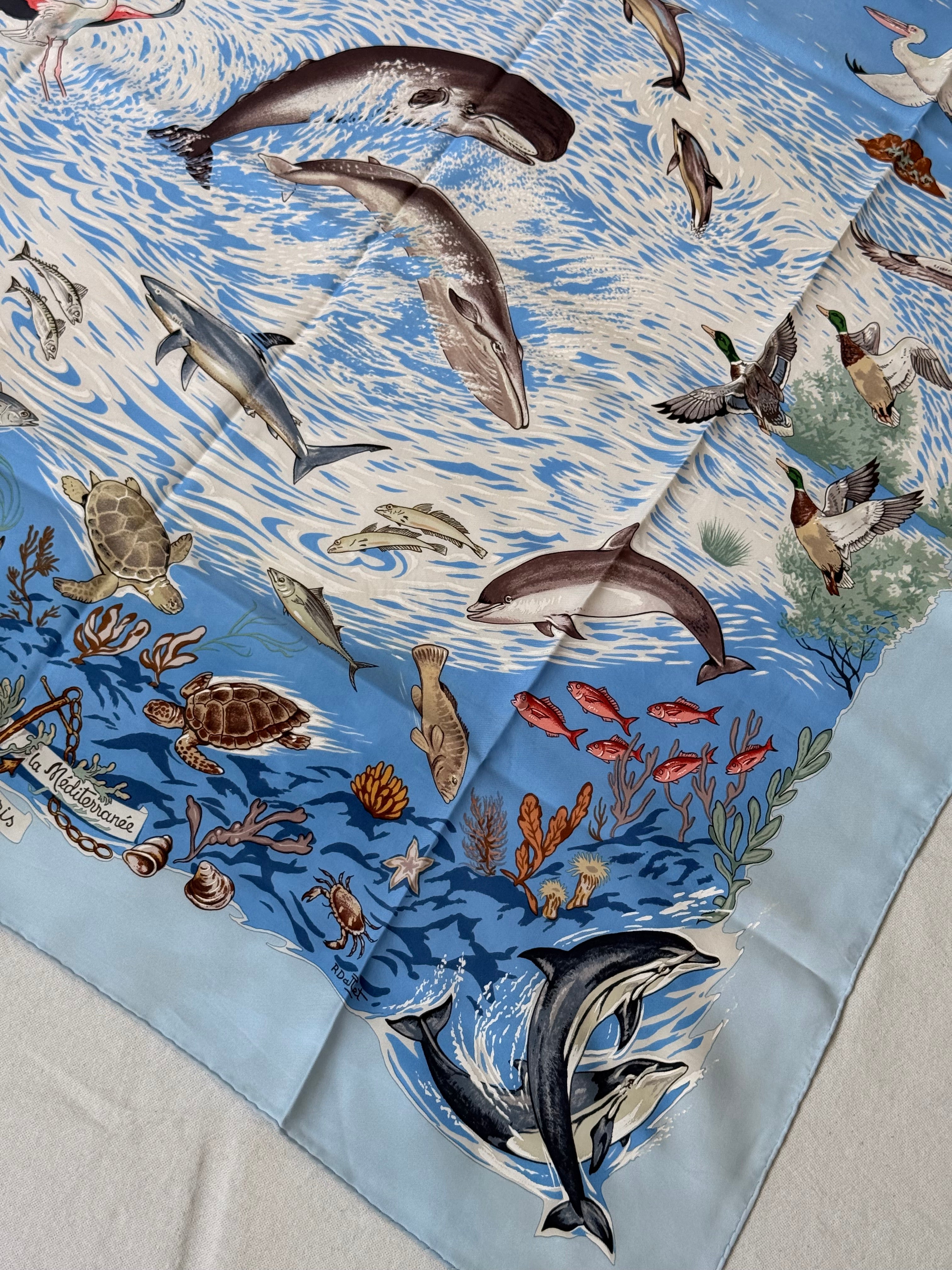 Foulard Hermès – Modèle La vie précieuse de la Méditerranée