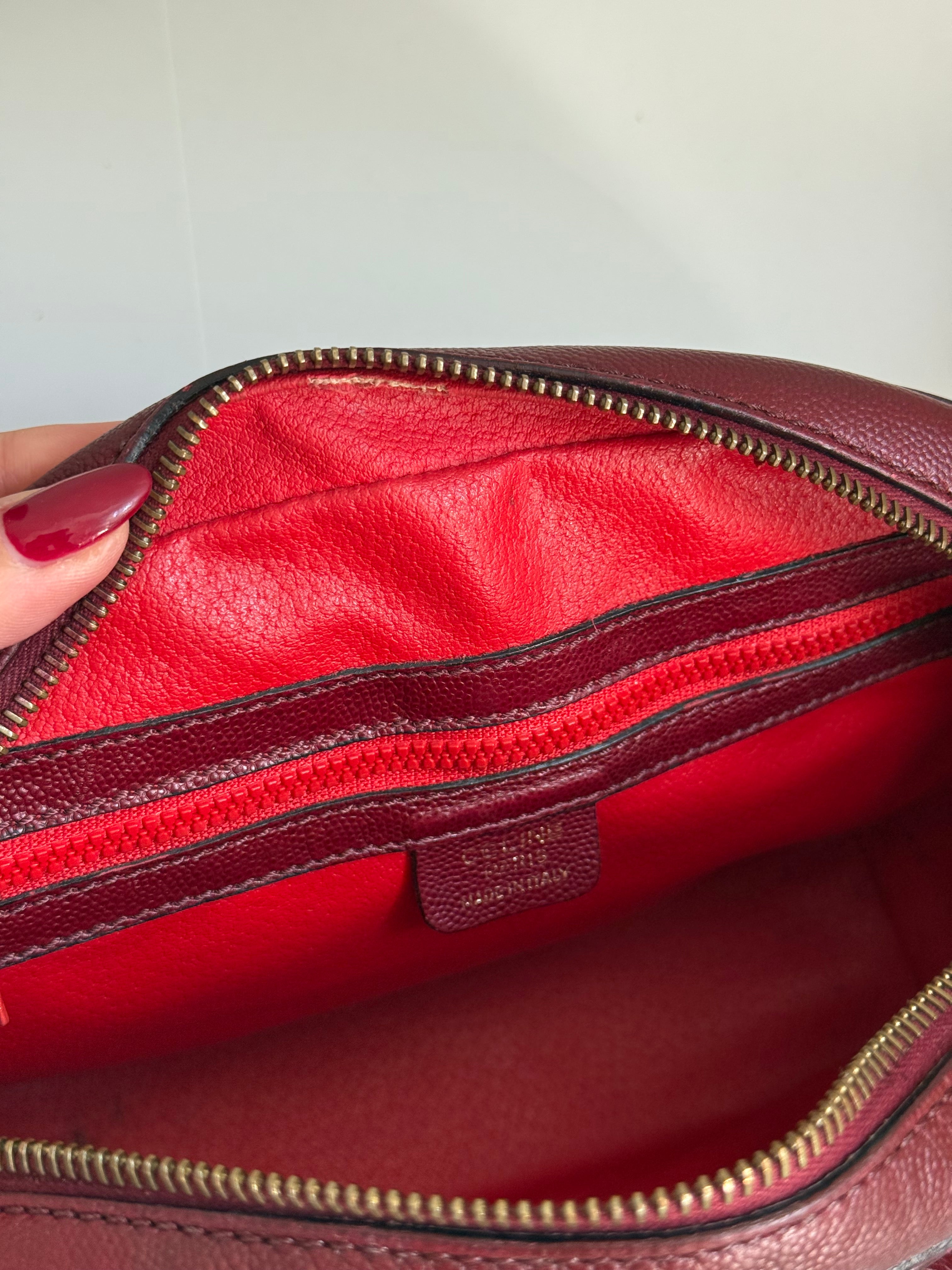 Sac Céline en cuir rouge