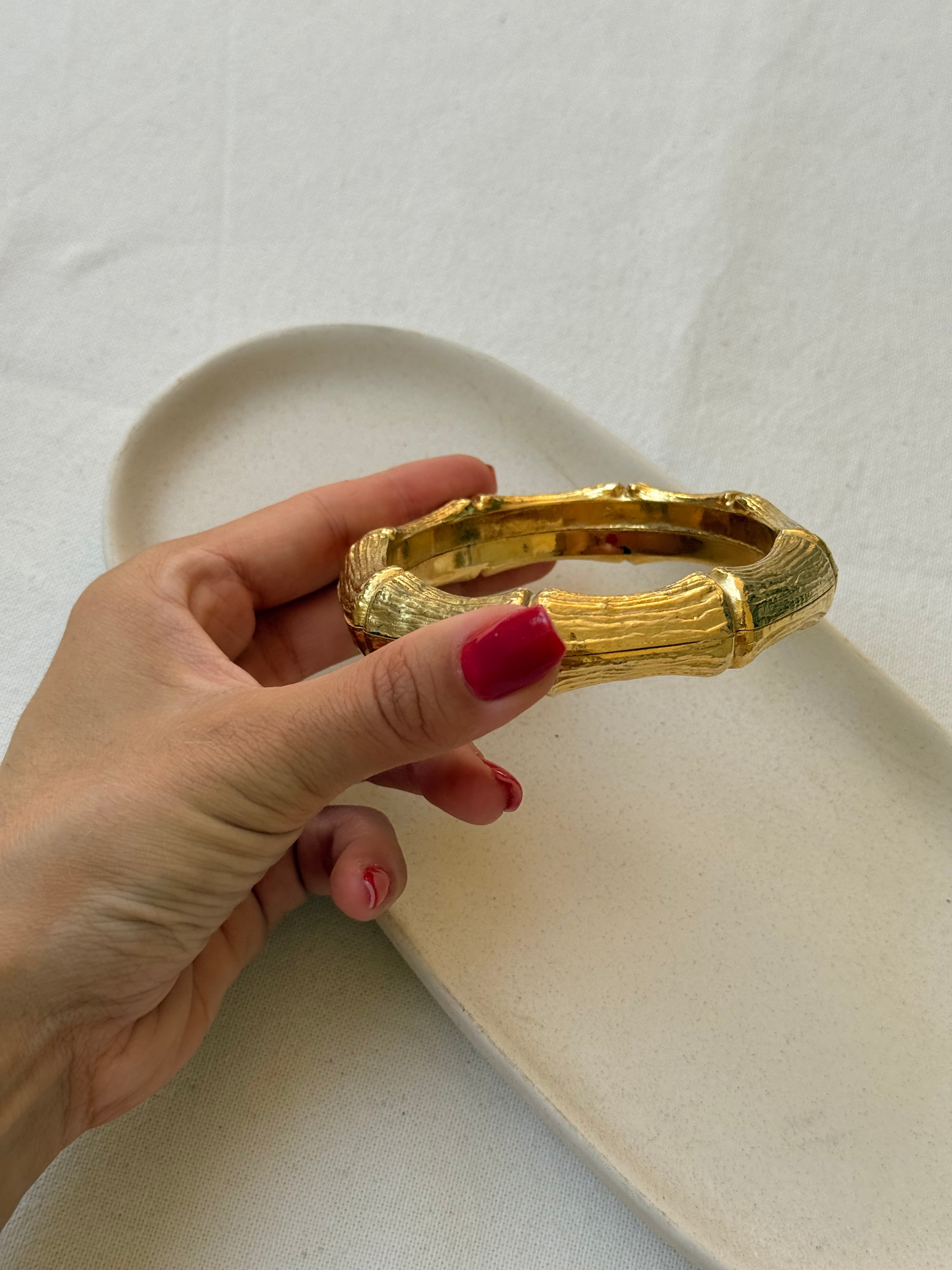 Bracelet vintage - Jonc design bambou