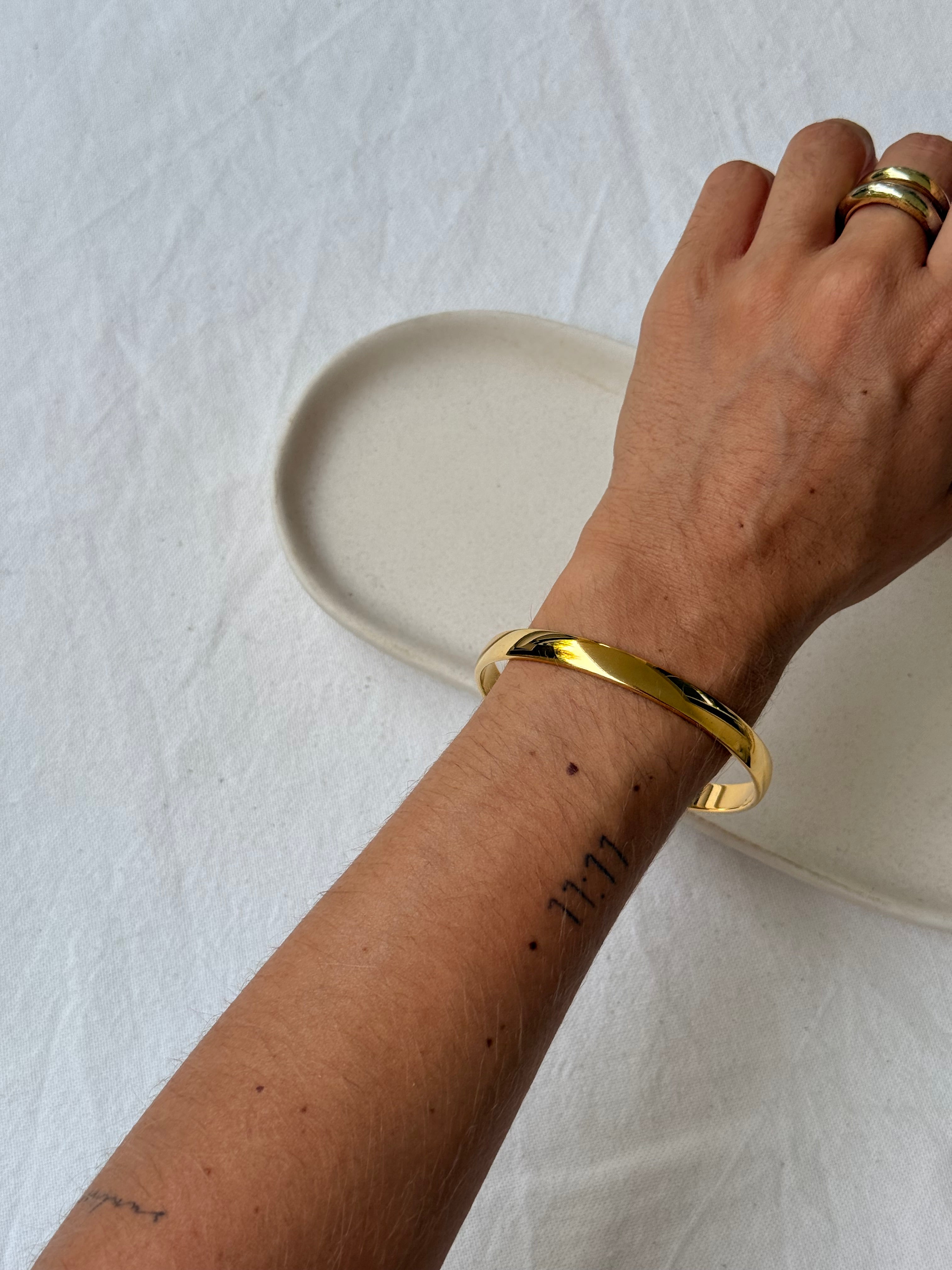 Bracelet Monet vintage - Jonc doré