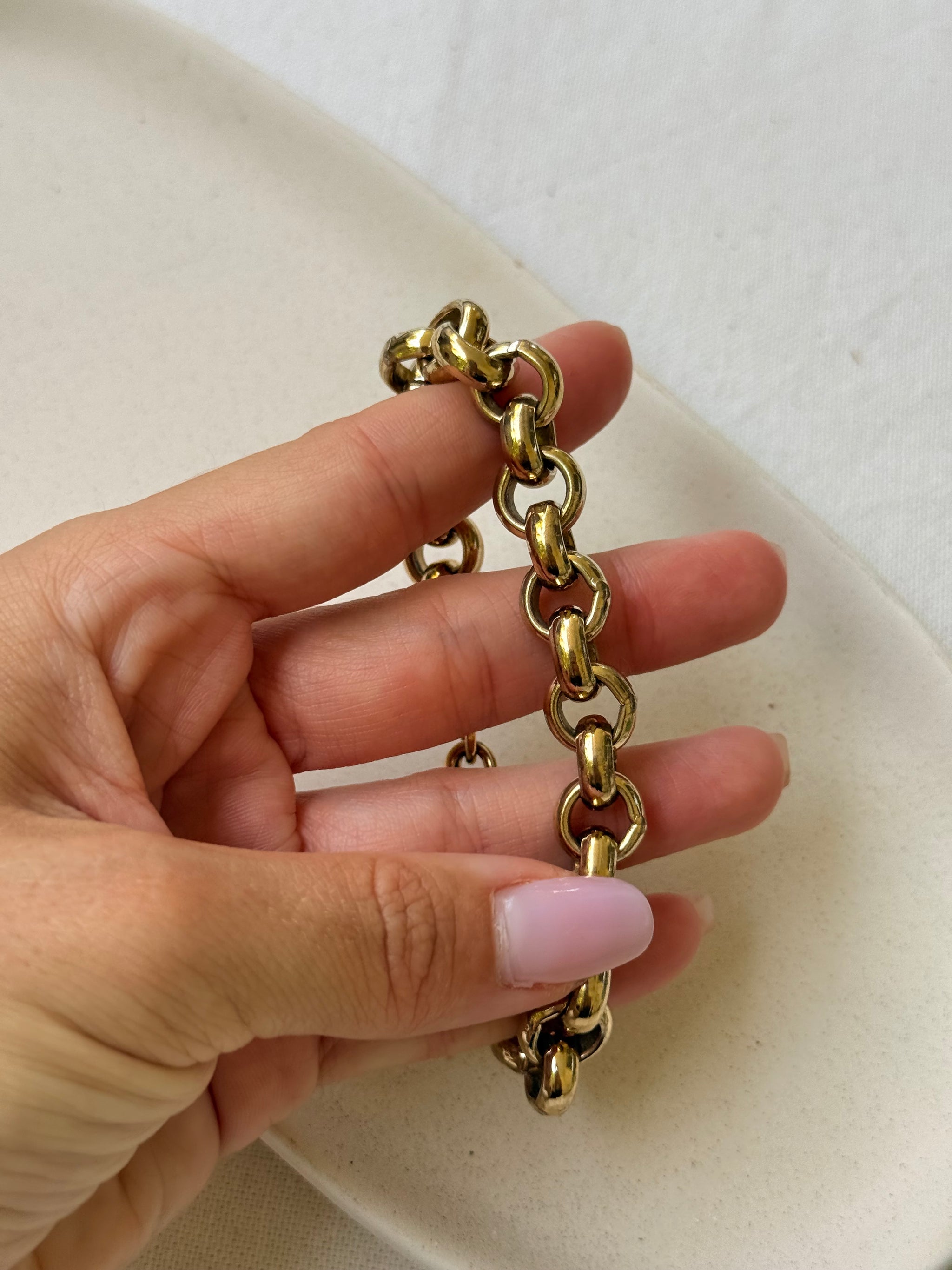 Bracelet Agatha vintage - Maille dorée