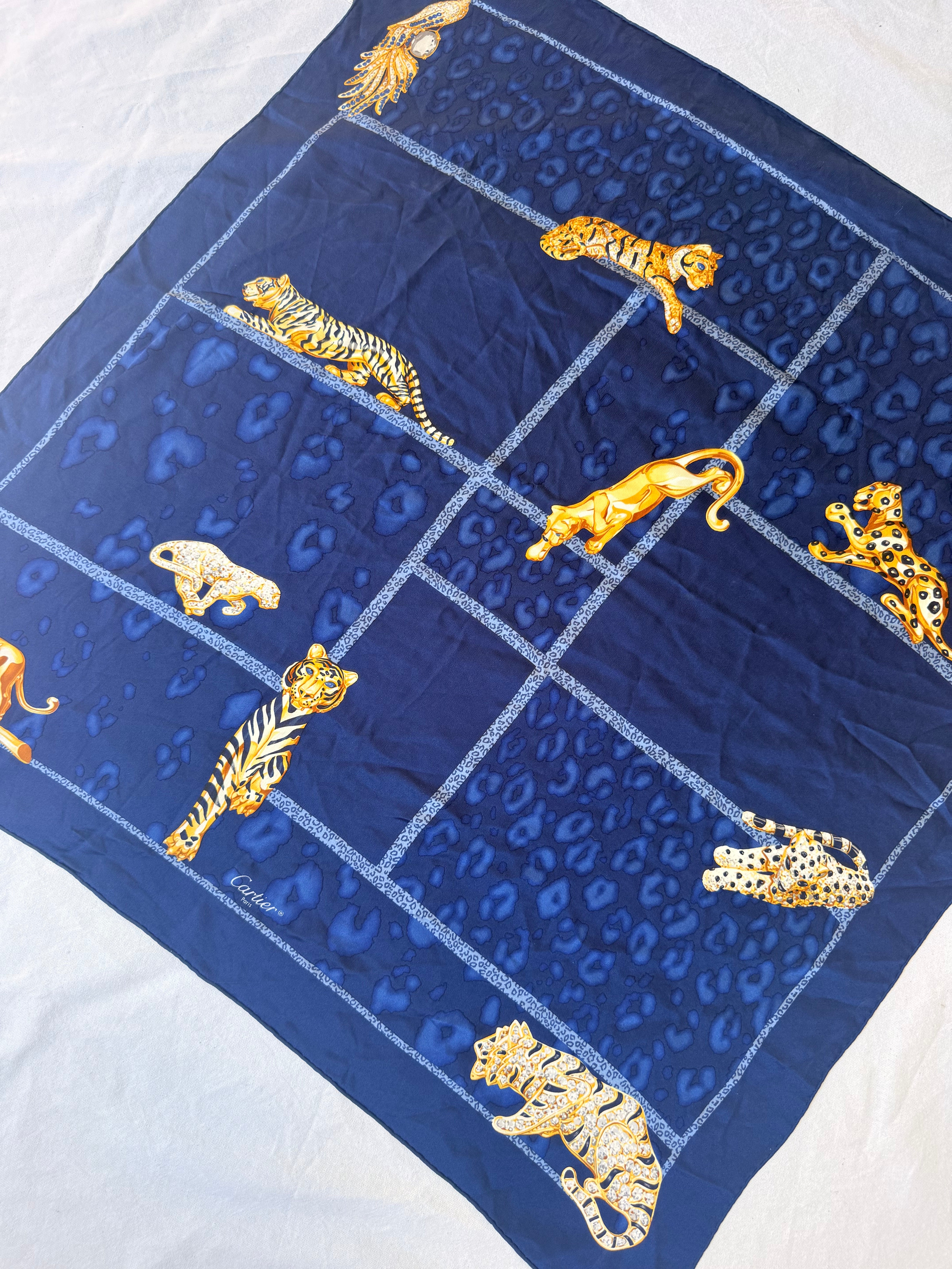 Foulard Cartier - Panthères et Félins