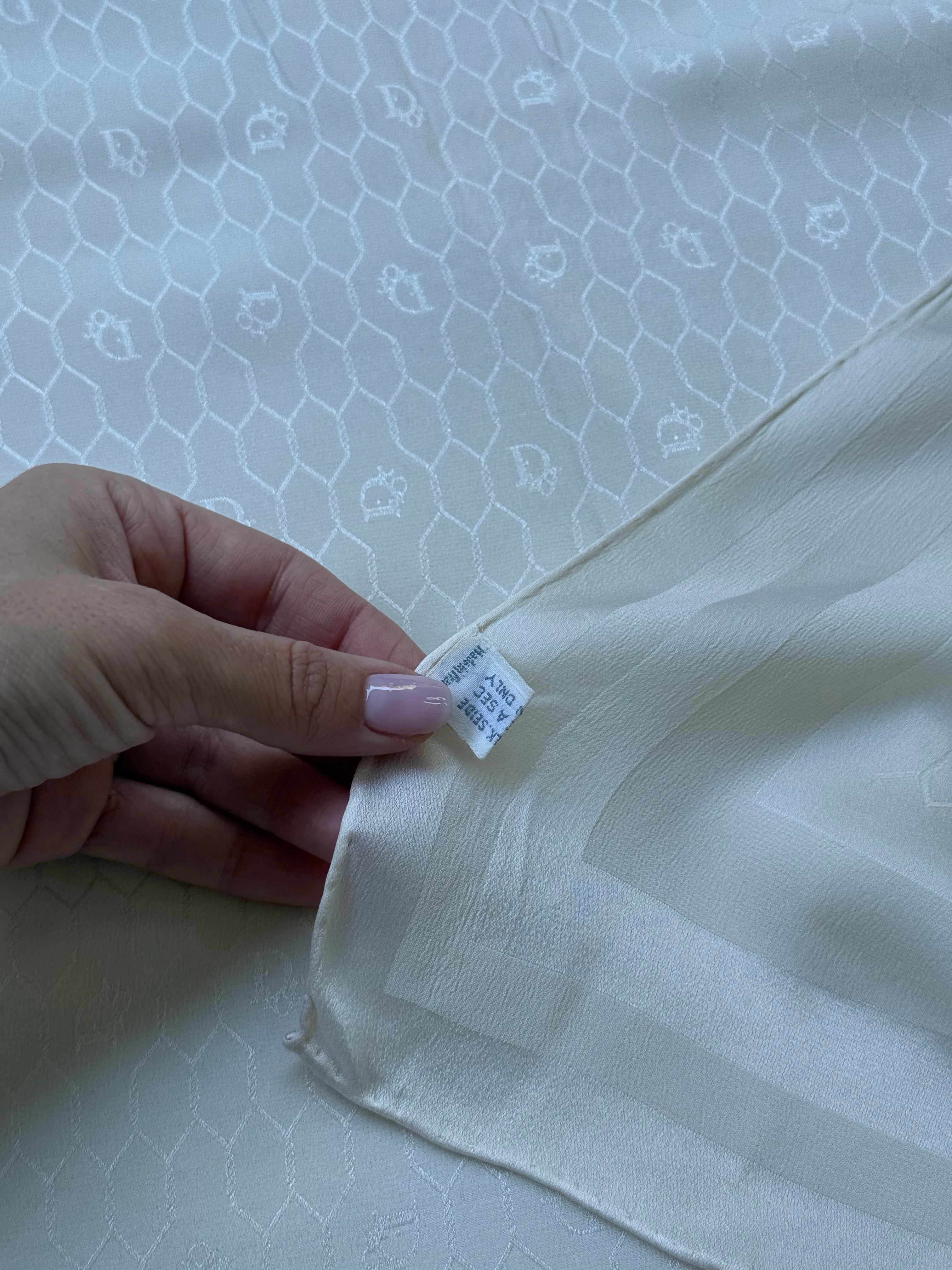 Vintage Christian Dior Scarf – Tonal Monogram