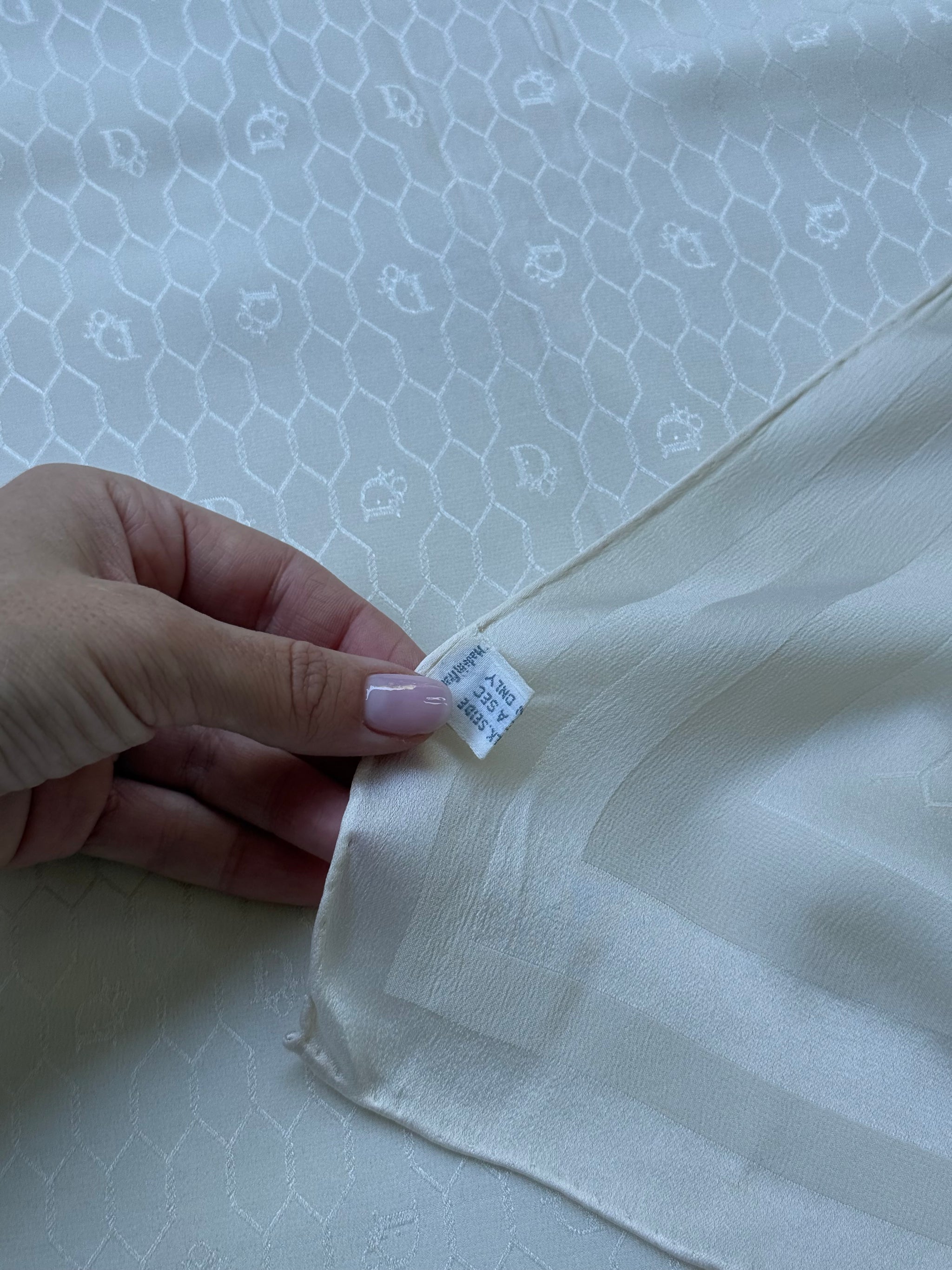 Vintage Christian Dior Scarf – Tonal Monogram