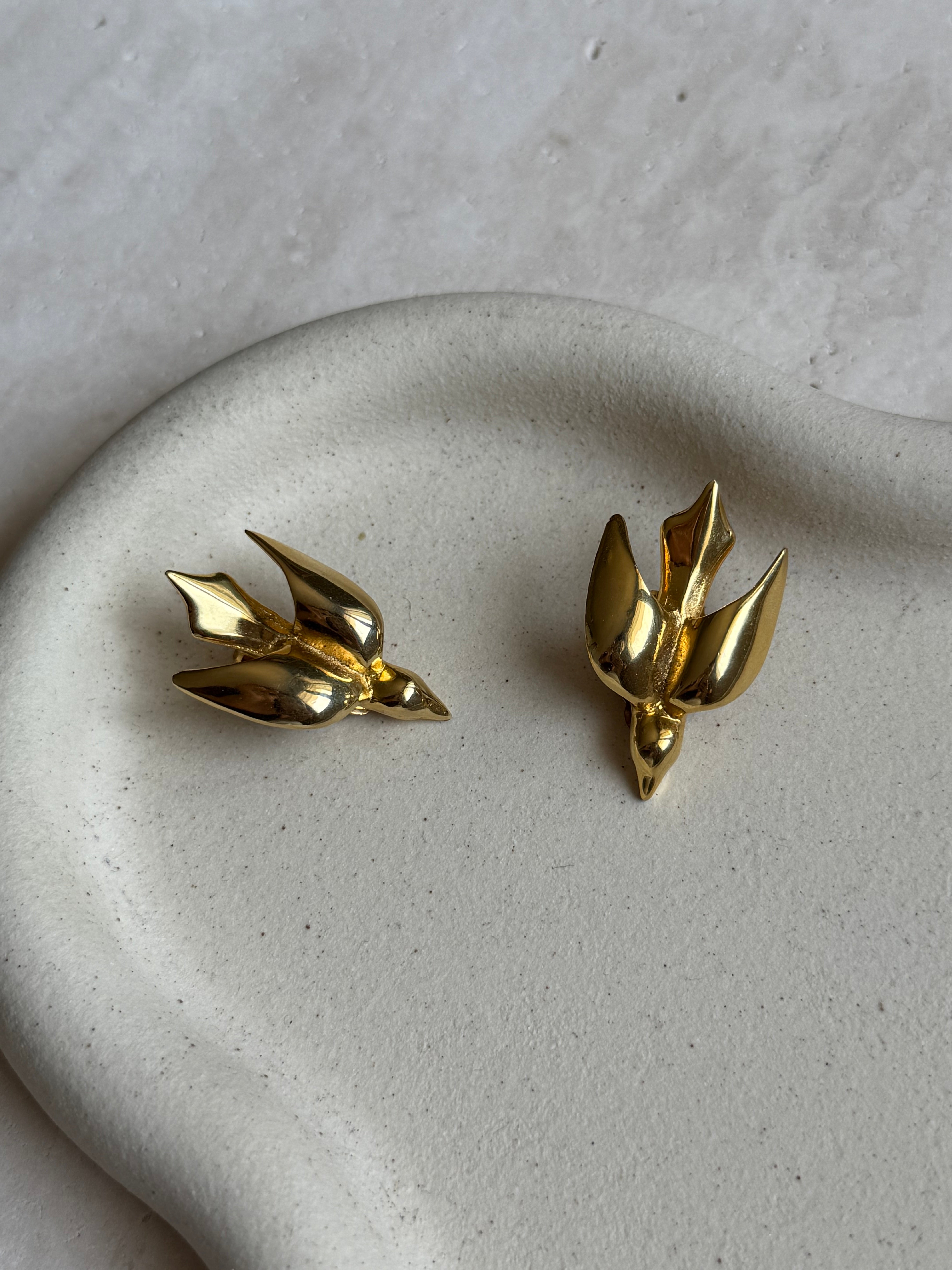 Boucles d’oreilles Guy Laroche vintage - Oiseaux dorés