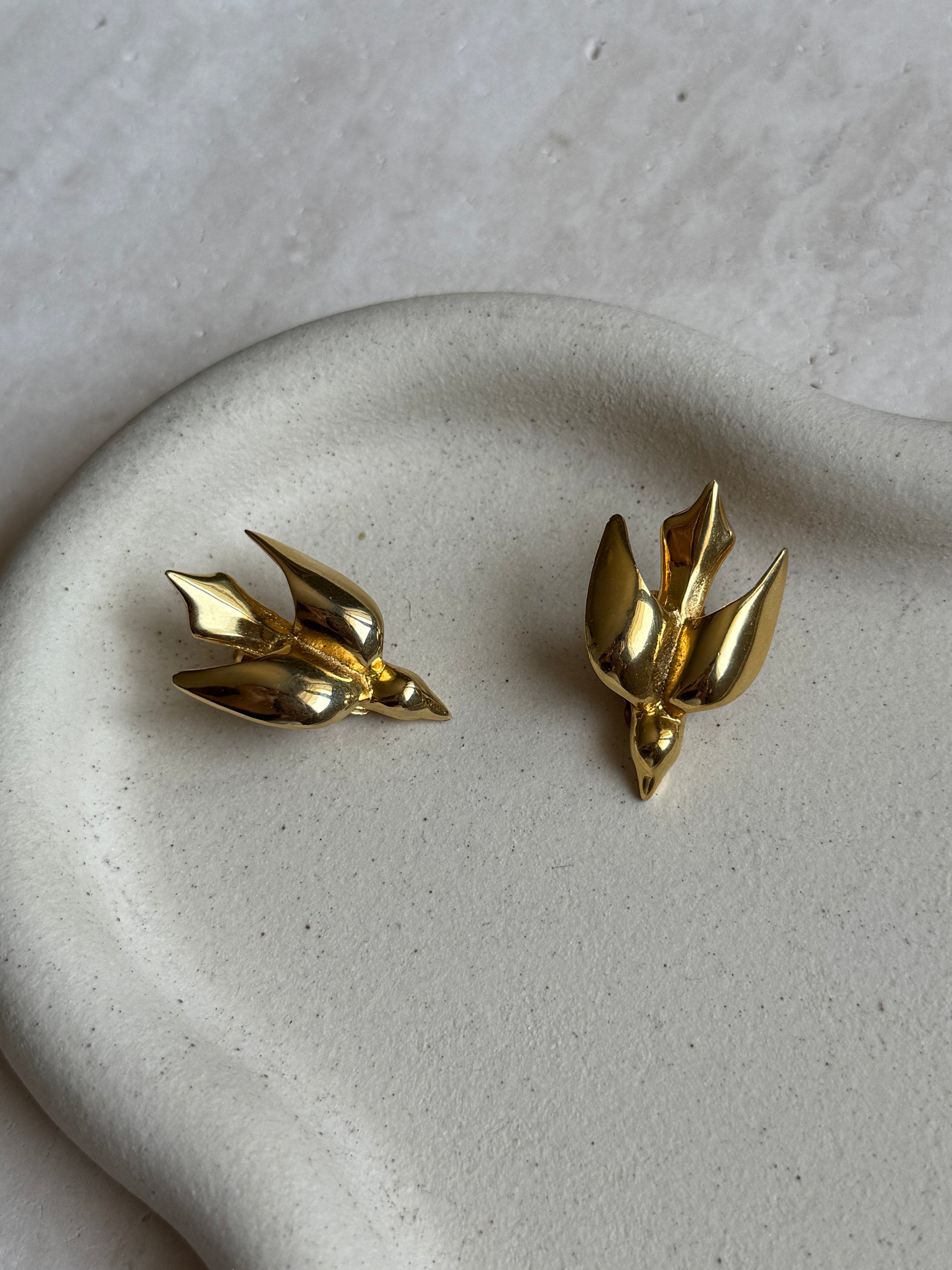 Boucles d’oreilles Guy Laroche vintage - Oiseaux dorés