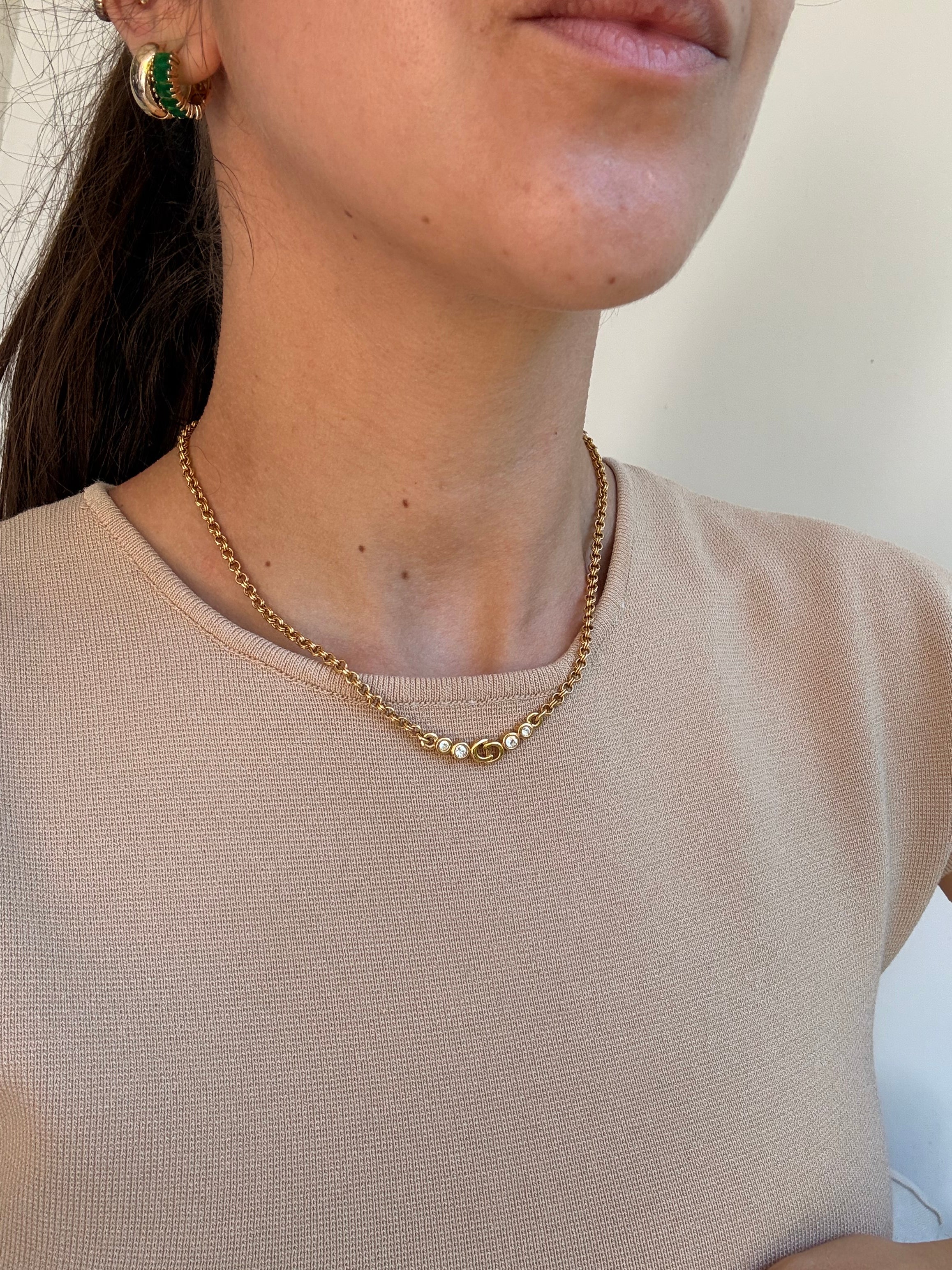 Collier Christian Dior vintage - CD strass