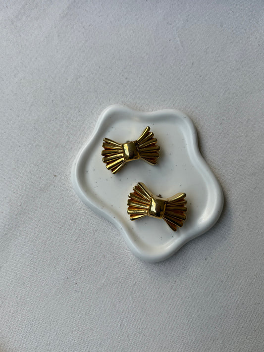 Boucles d’oreilles Georges Rech vintage - Noeuds dorés