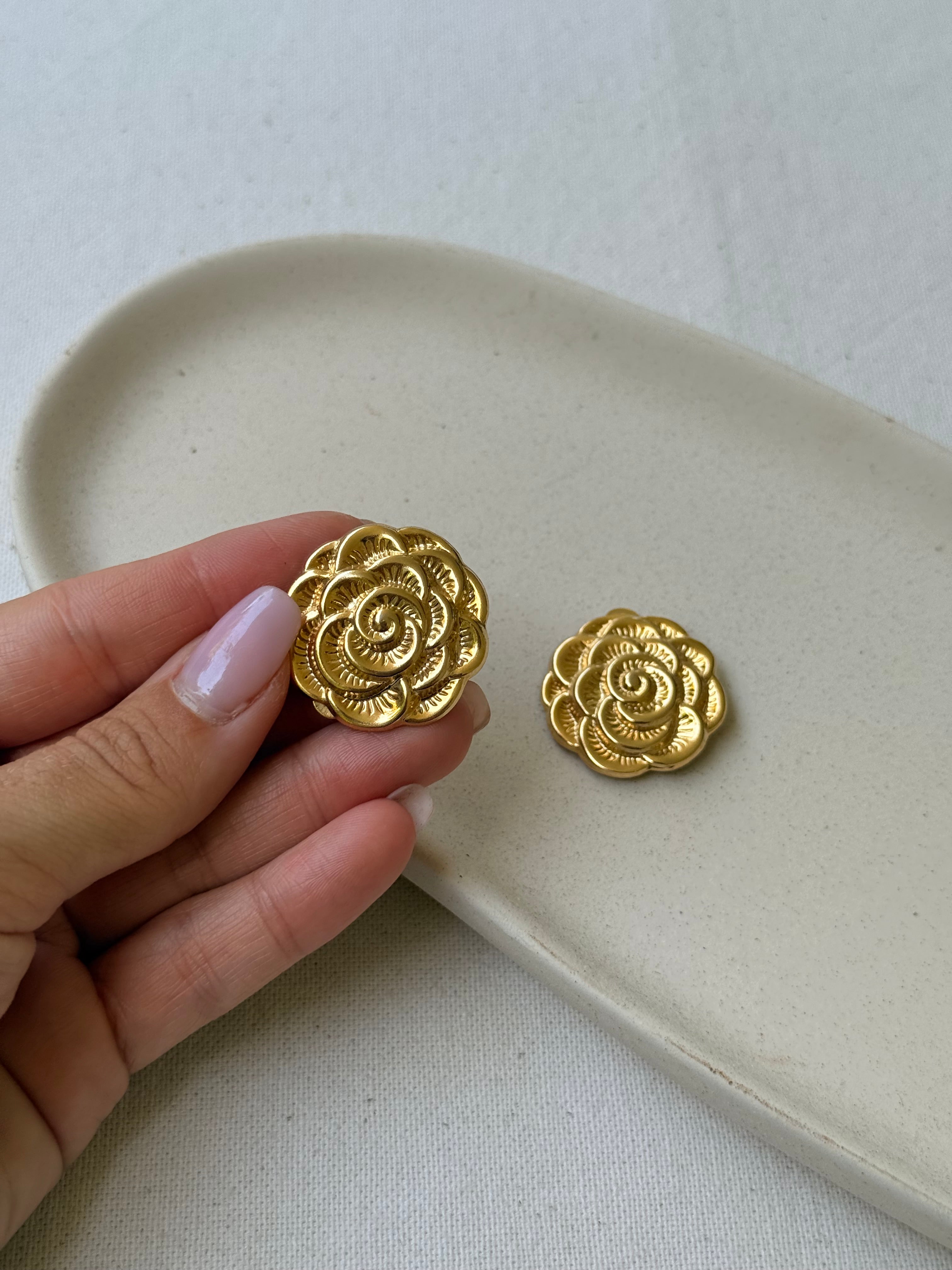 Boucles d’oreilles vintage - Rose dorée