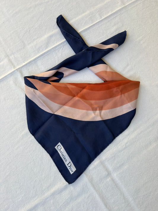 Christian Dior Scarf – Blue D Graphic Motif