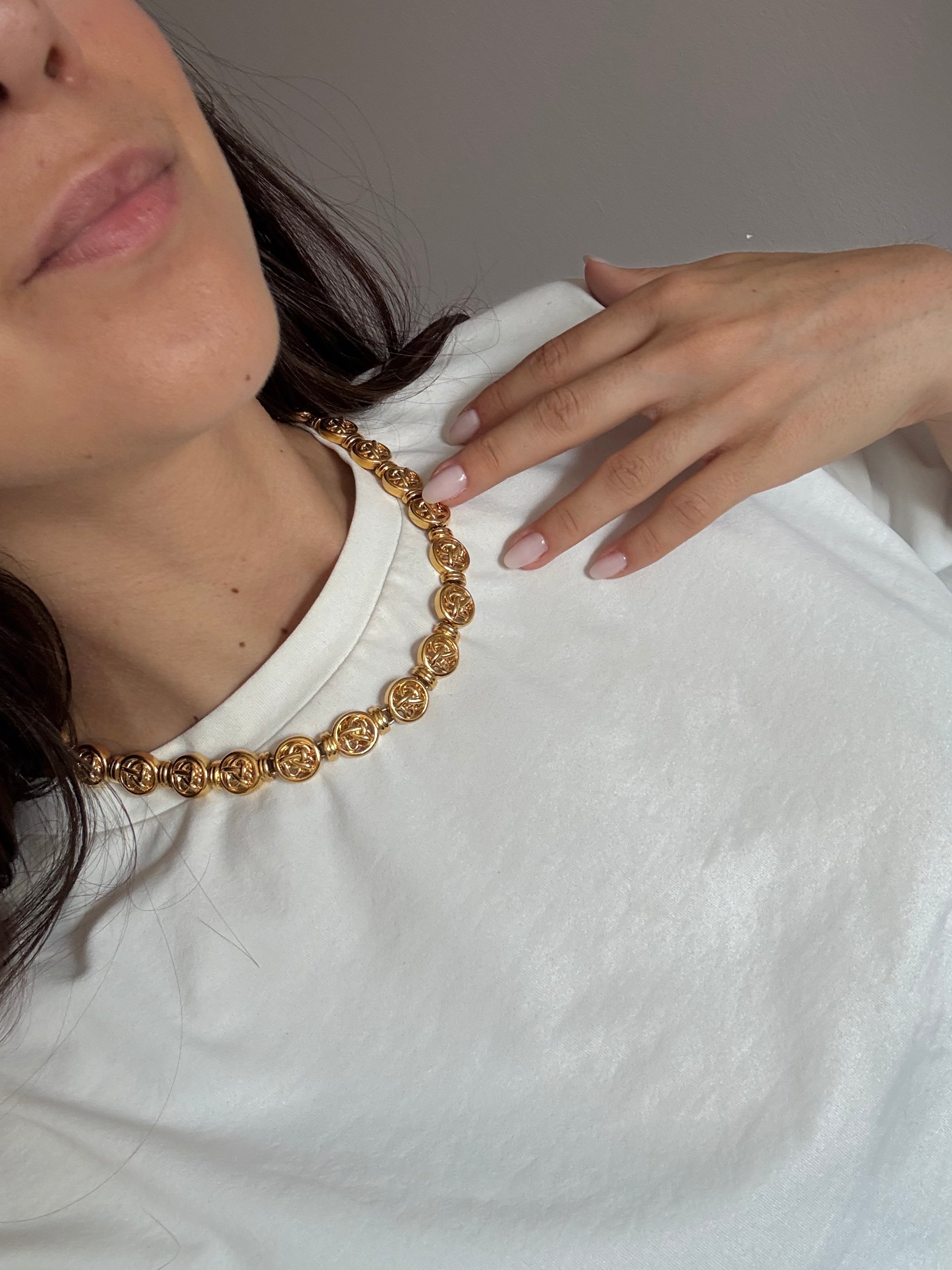 Collier vintage Monet maille ronde