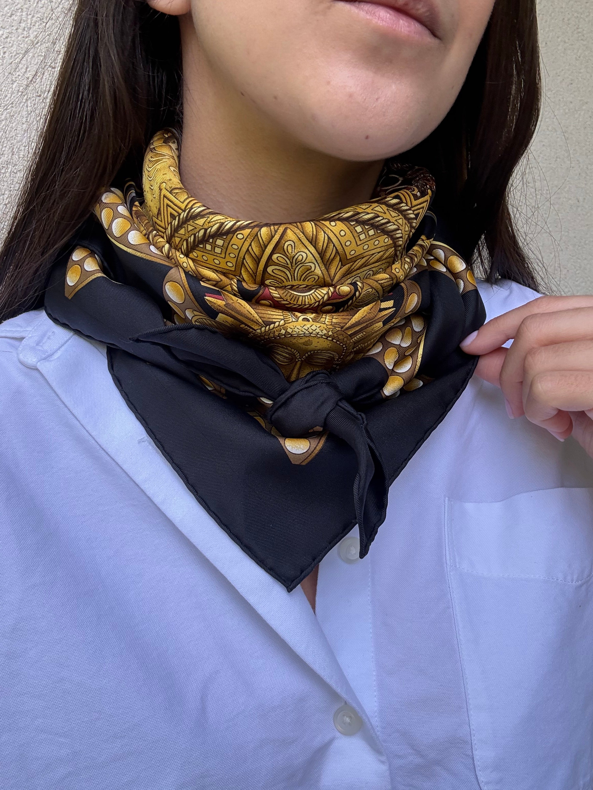 Foulard Hermès – Modèle L'or des chefs