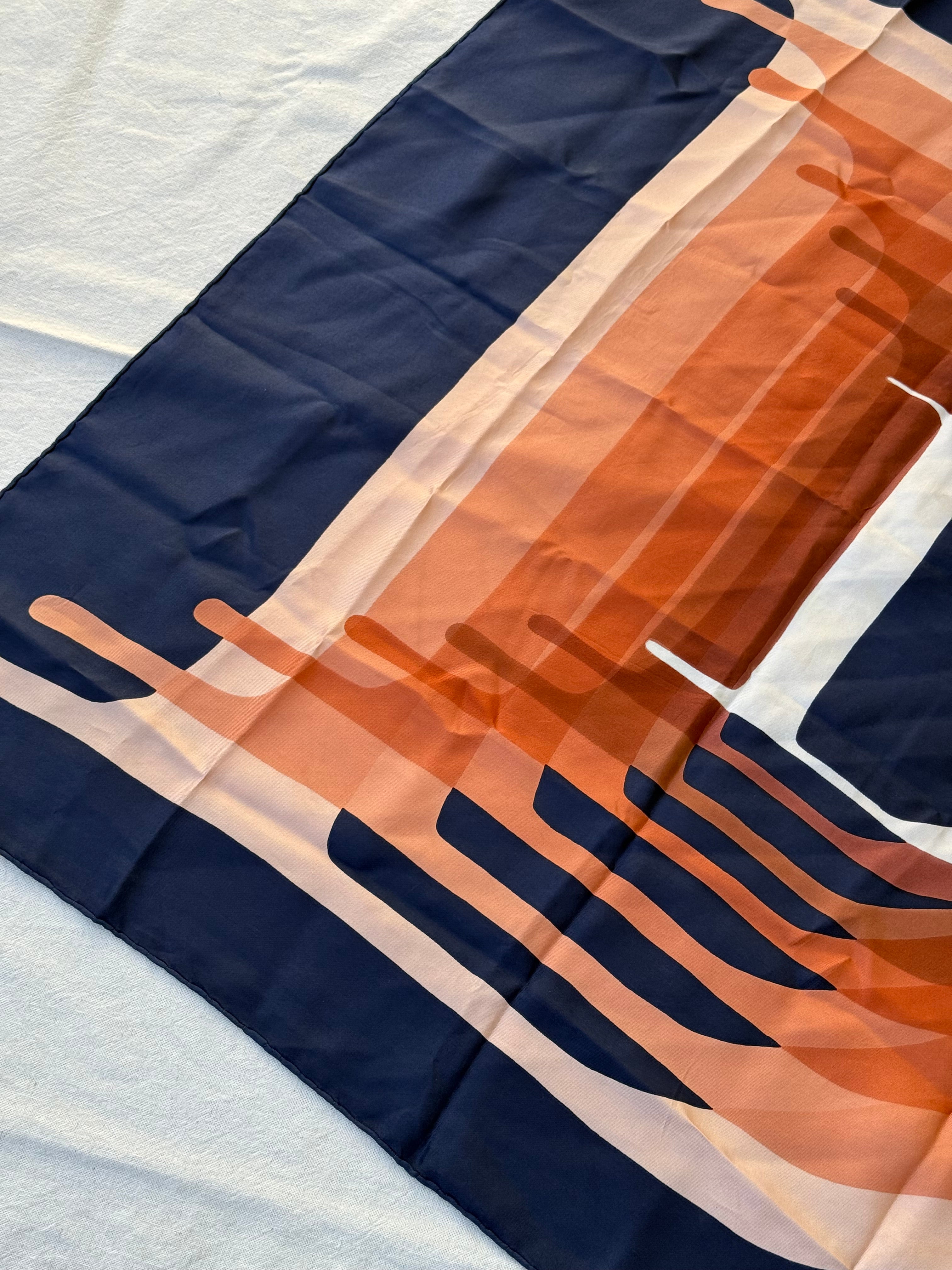 Christian Dior Scarf – Blue D Graphic Motif