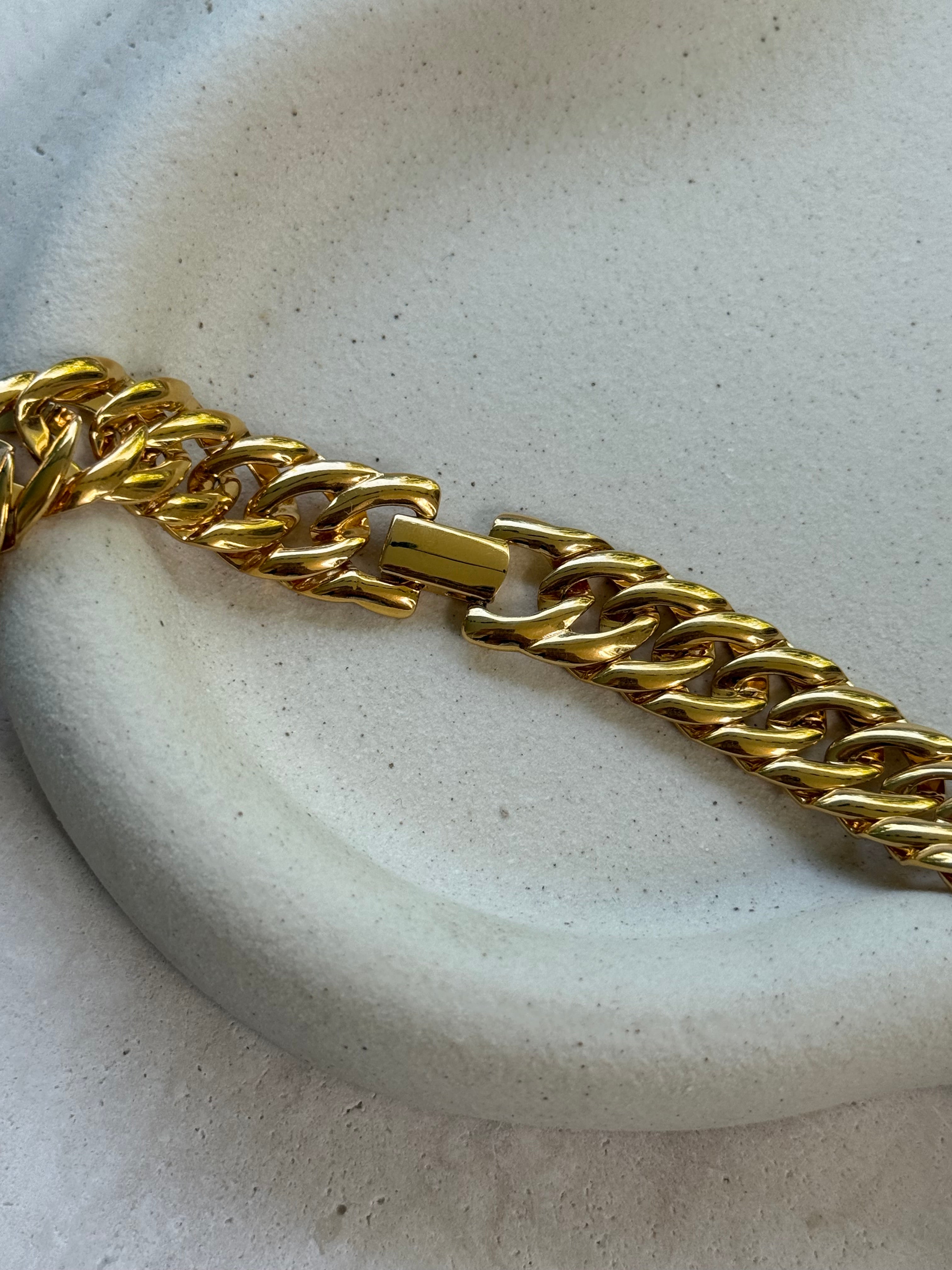 Collier Napier vintage - Maille gourmette dorée