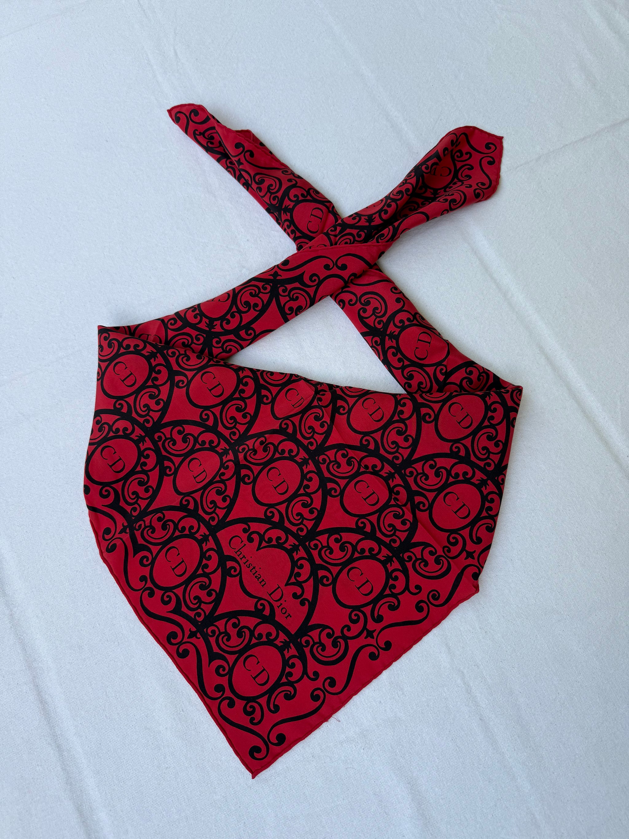 Christian Dior Scarf – Baroque CD Pattern