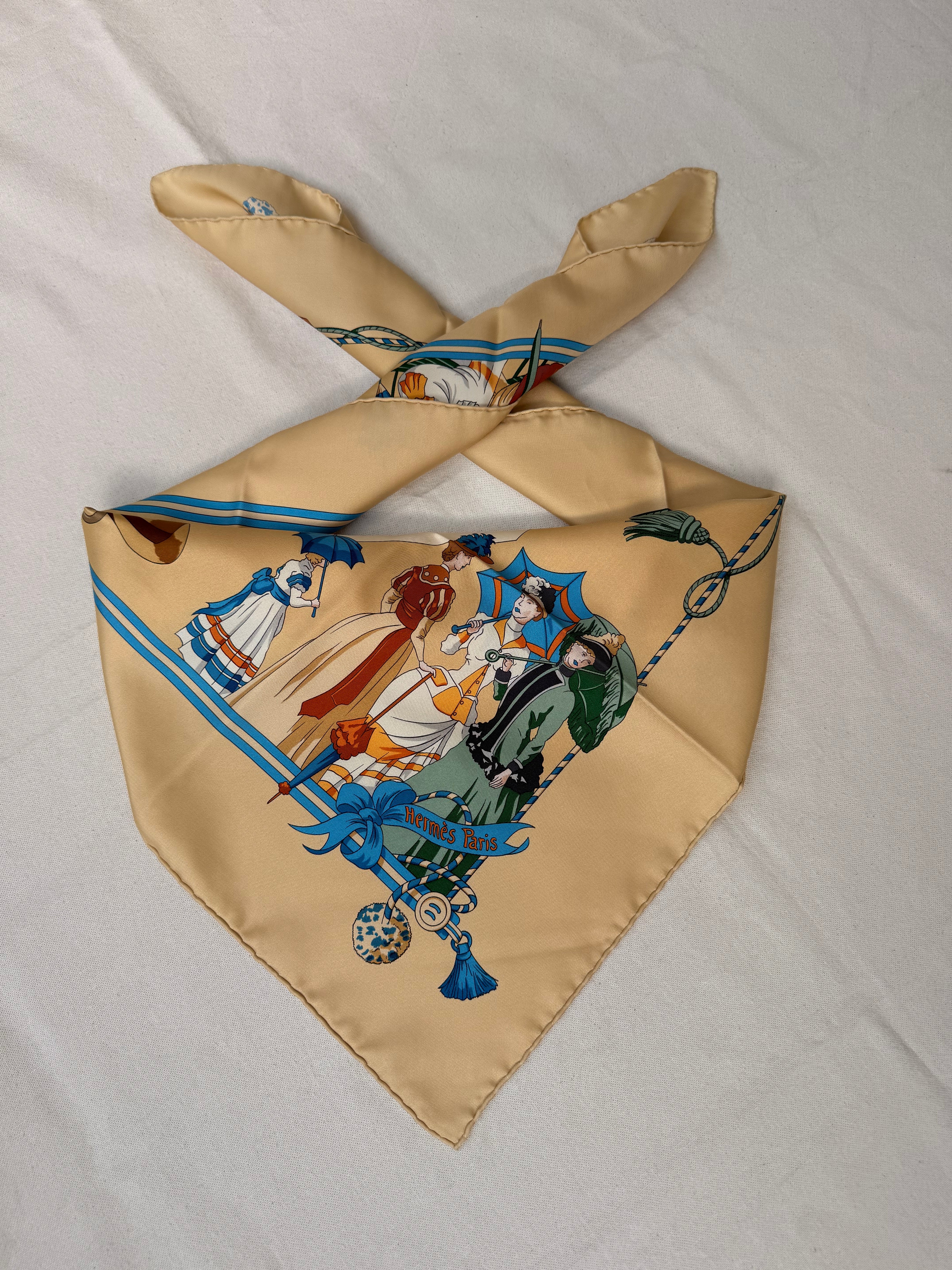 Foulard Hermès – Modèle Ombrelles et Parapluies