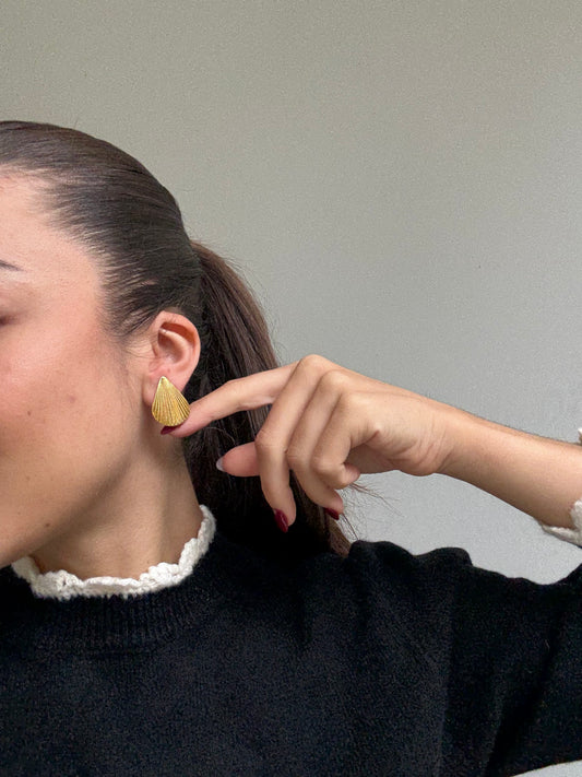 Boucles d’oreilles vintage - Feuilles dorées