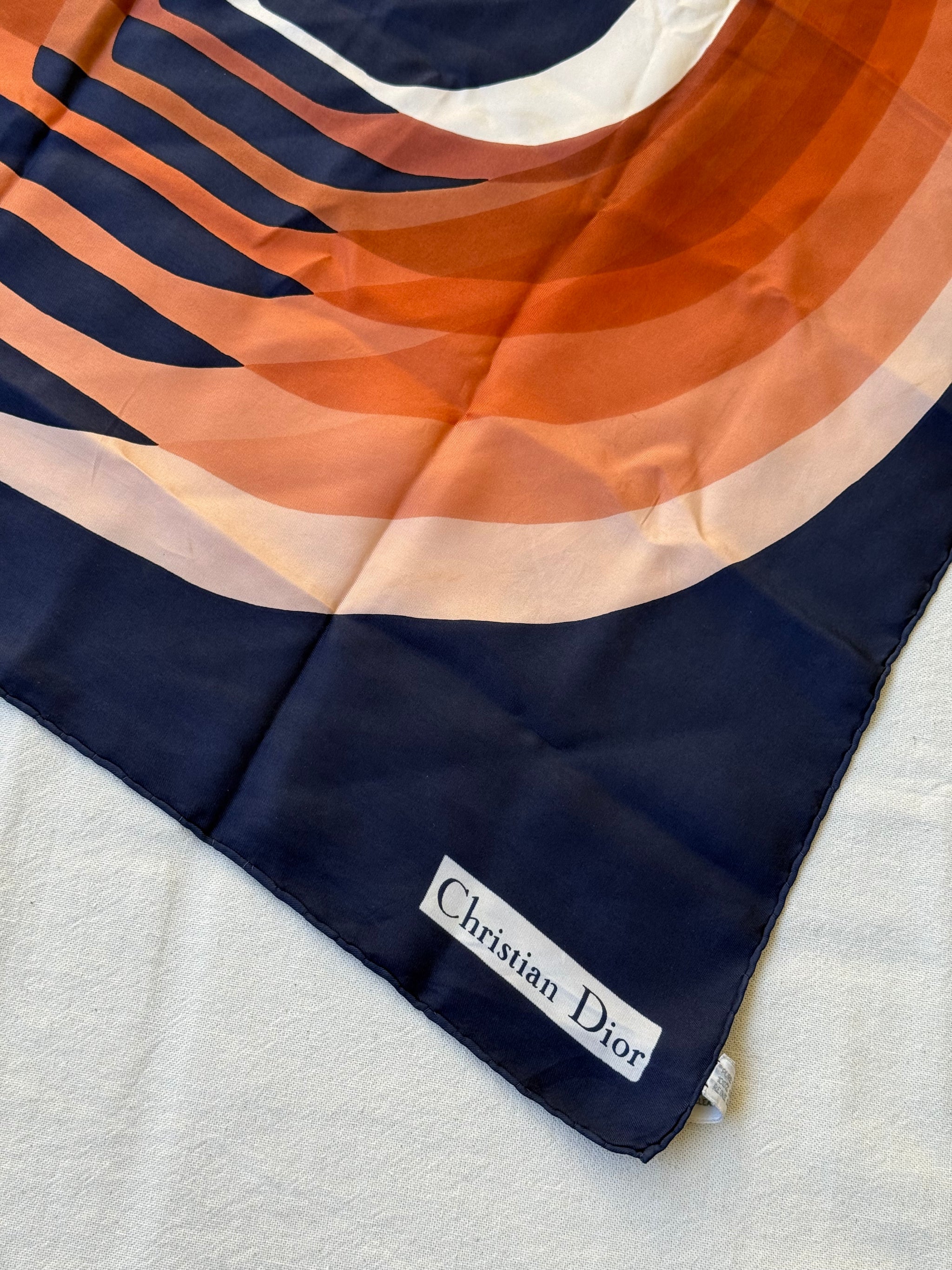 Christian Dior Scarf – Blue D Graphic Motif