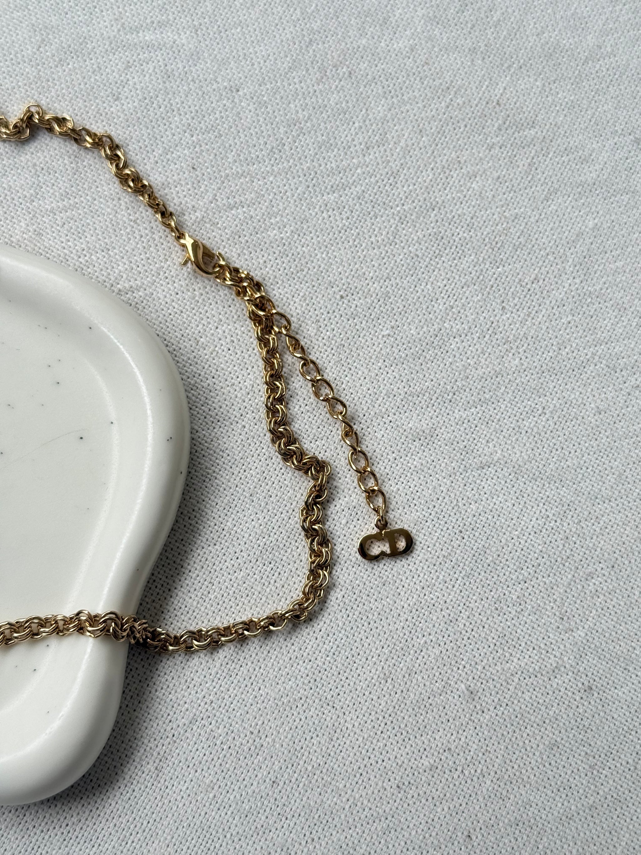 Collier Christian Dior vintage - CD strass