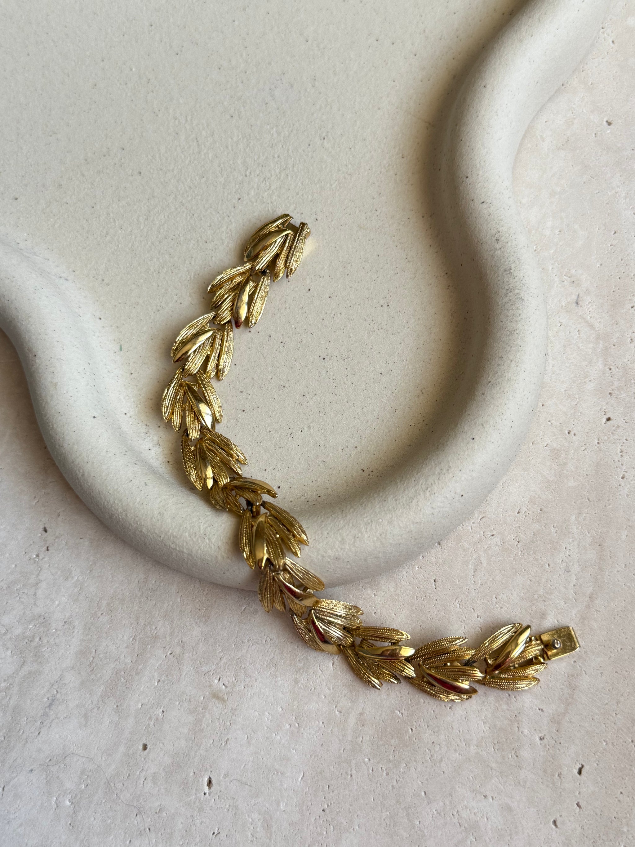 Bracelet maille feuilles vintage