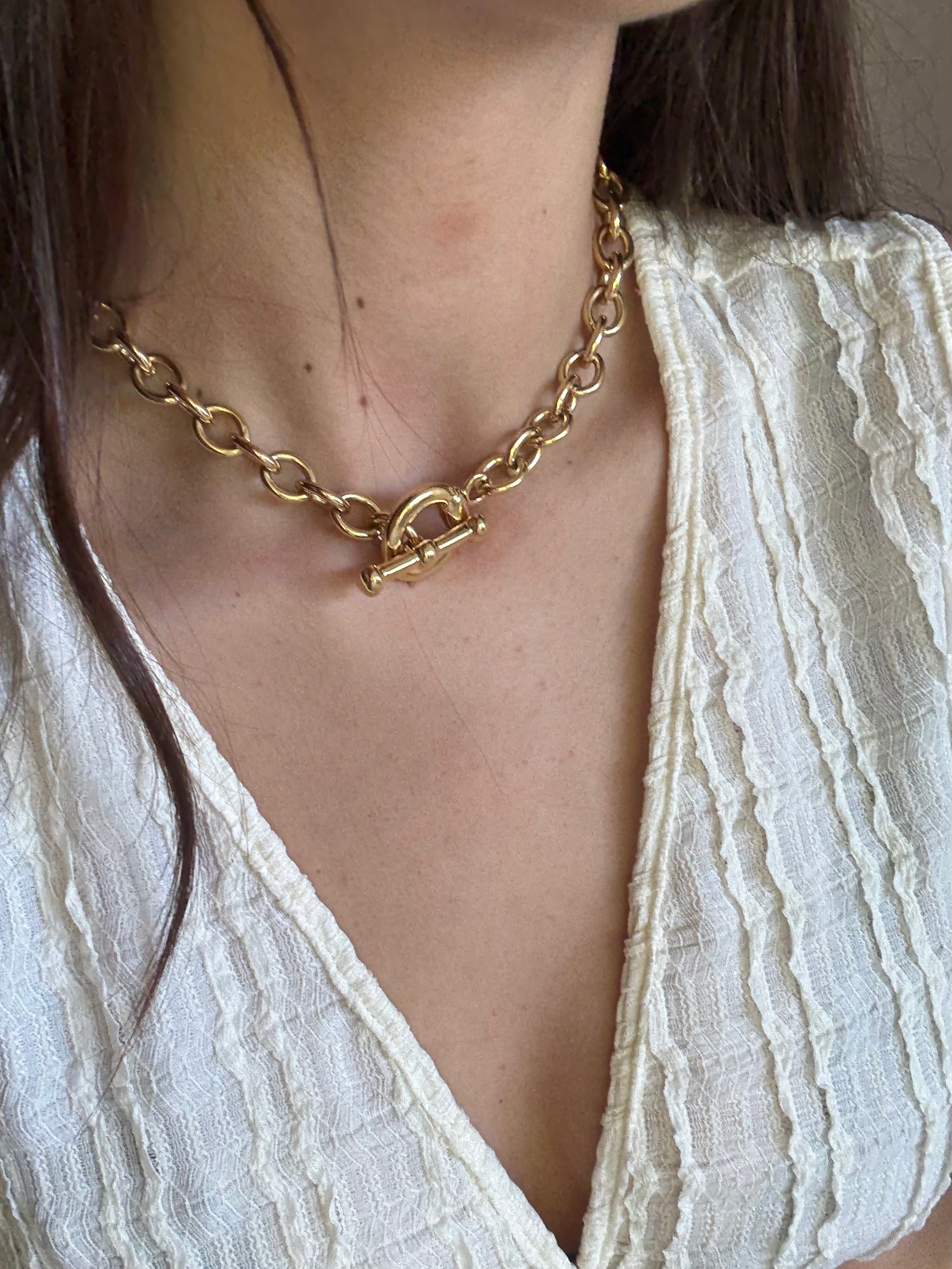 Collier maille ronde vintage