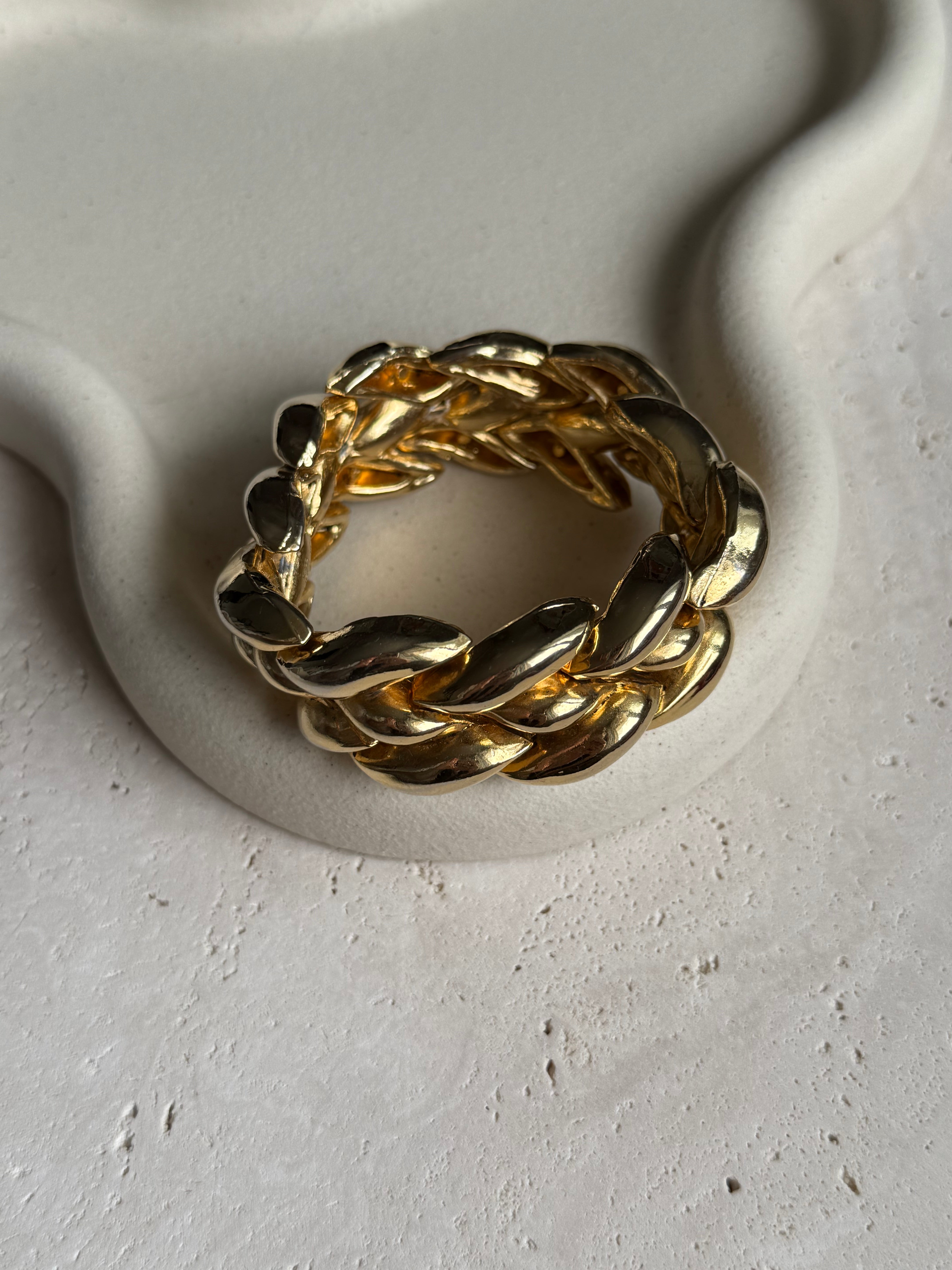 Bracelet Ungaro vintage – Maille épi articulée