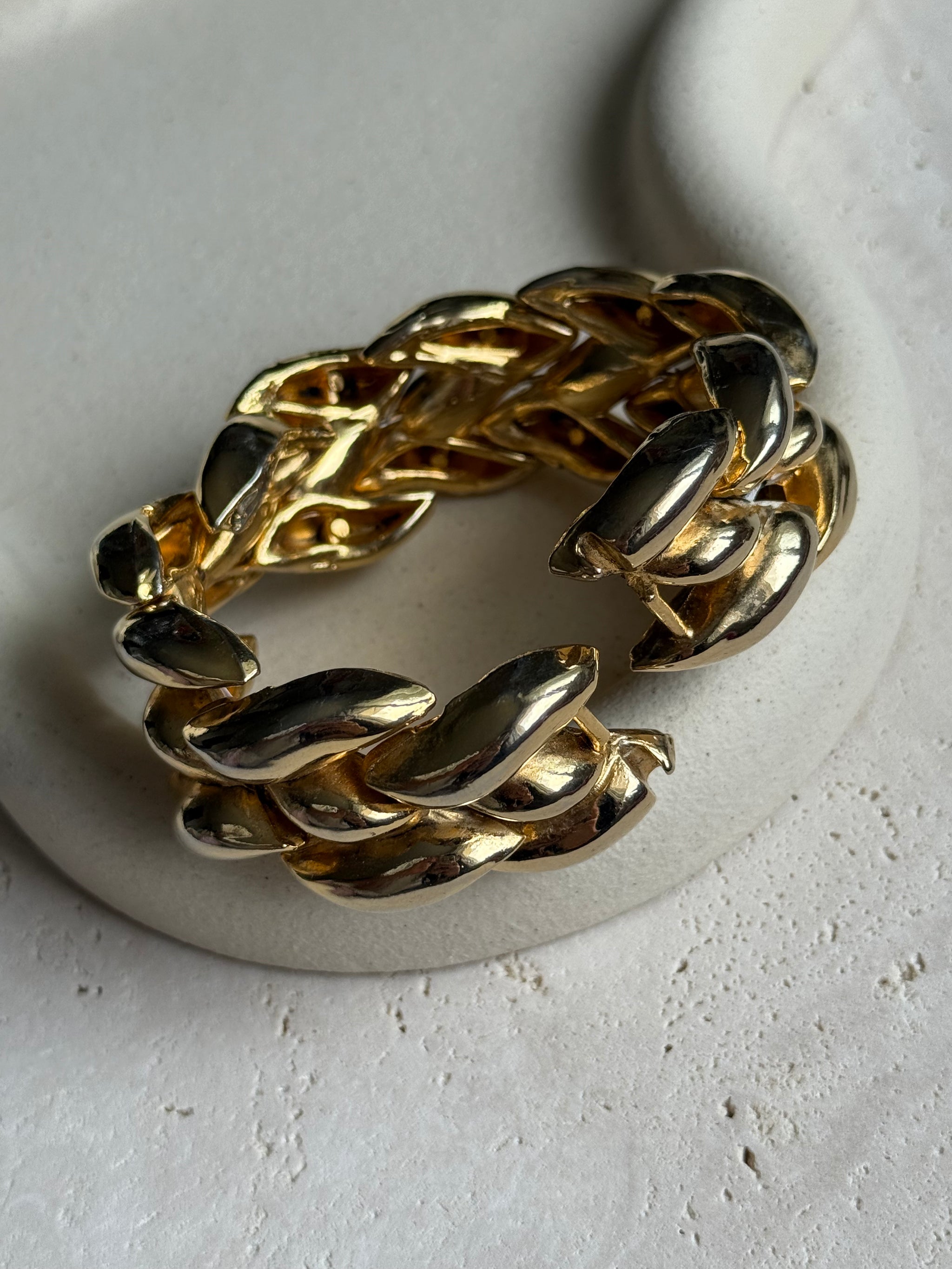 Bracelet Ungaro vintage – Maille épi articulée