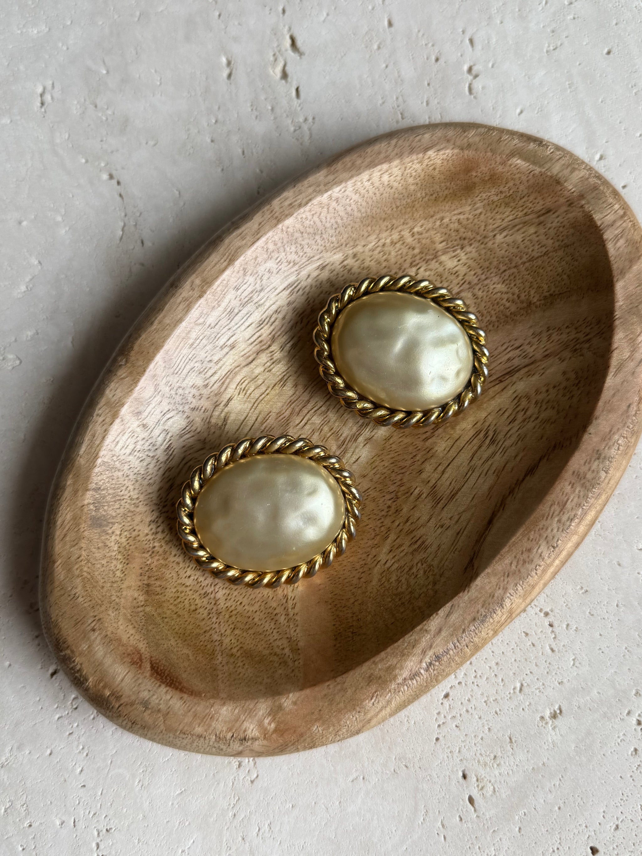 Boucles d'oreilles Édouard Rambaud vintage - perles fantaisies XXL