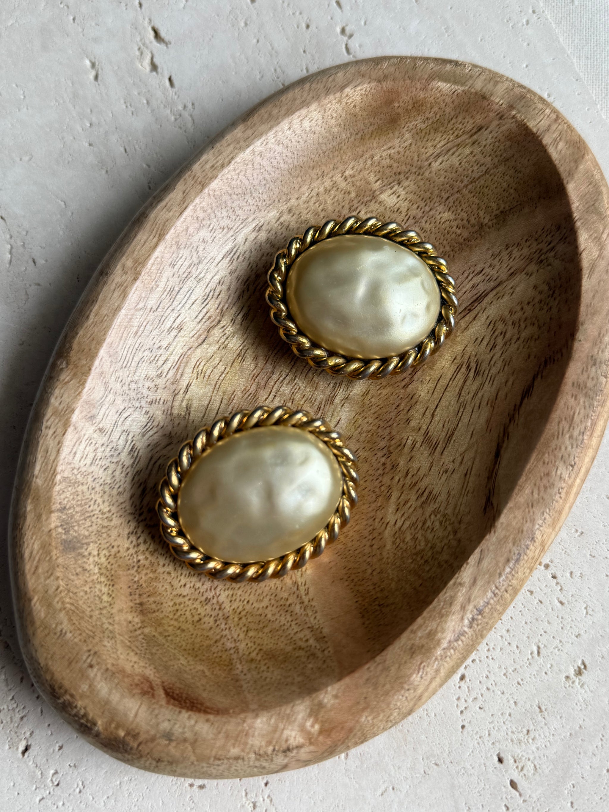 Boucles d'oreilles Édouard Rambaud vintage - perles fantaisies XXL