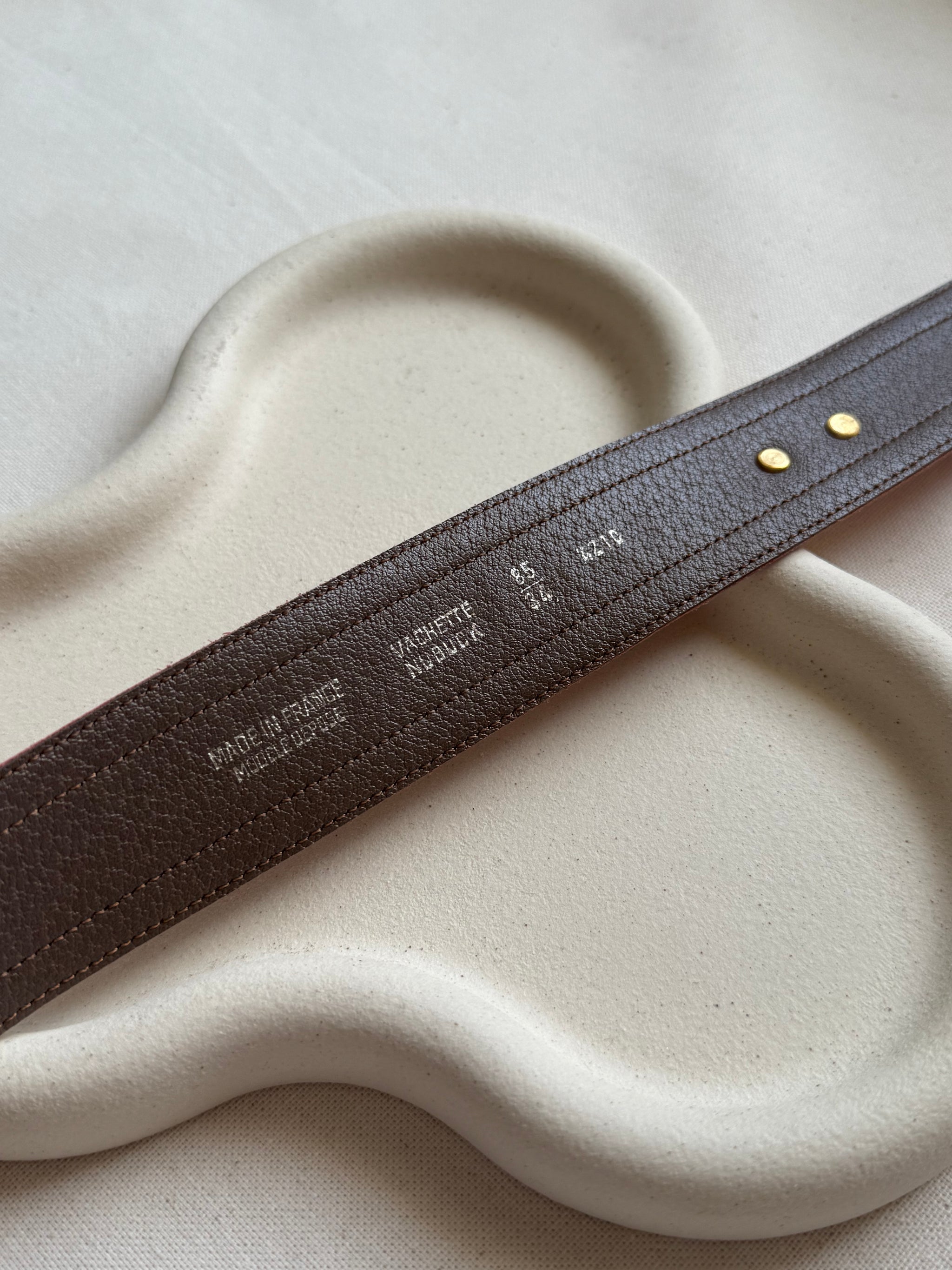 Ceinture Givenchy vintage - Daim rose et boucle dorée