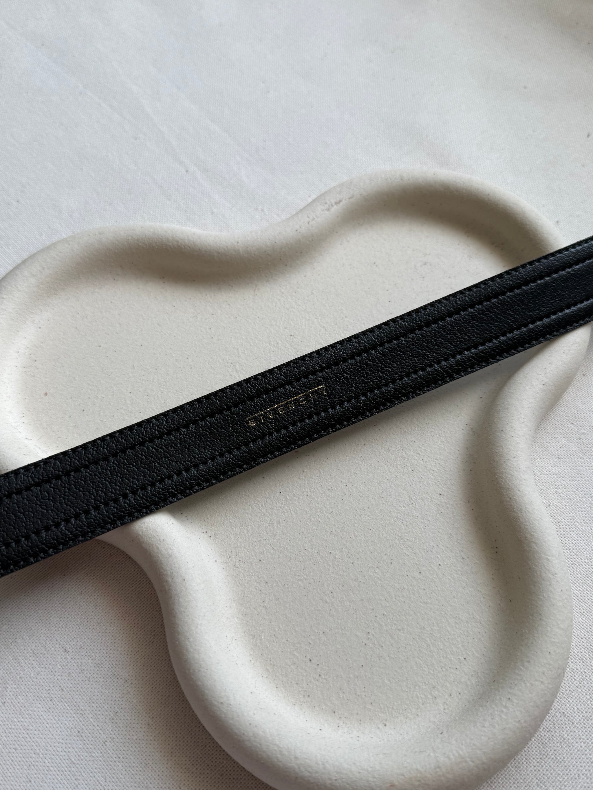 Ceinture Givenchy vintage - Cuir bleu marine