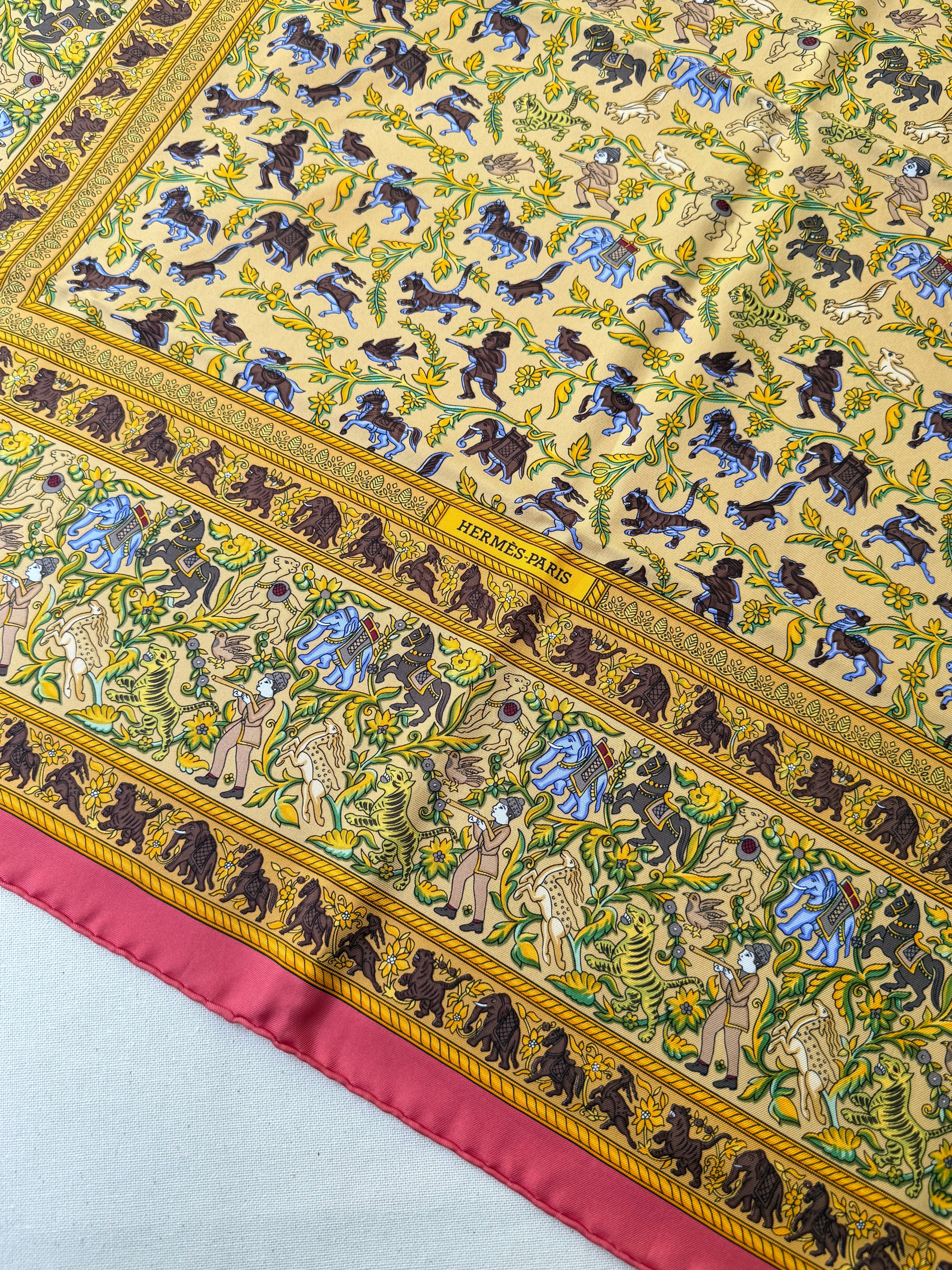 Foulard Hermès – Modèle Chasse en Inde