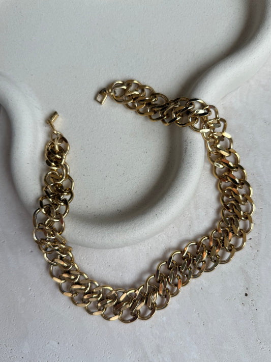Collier maille double vintage Napier